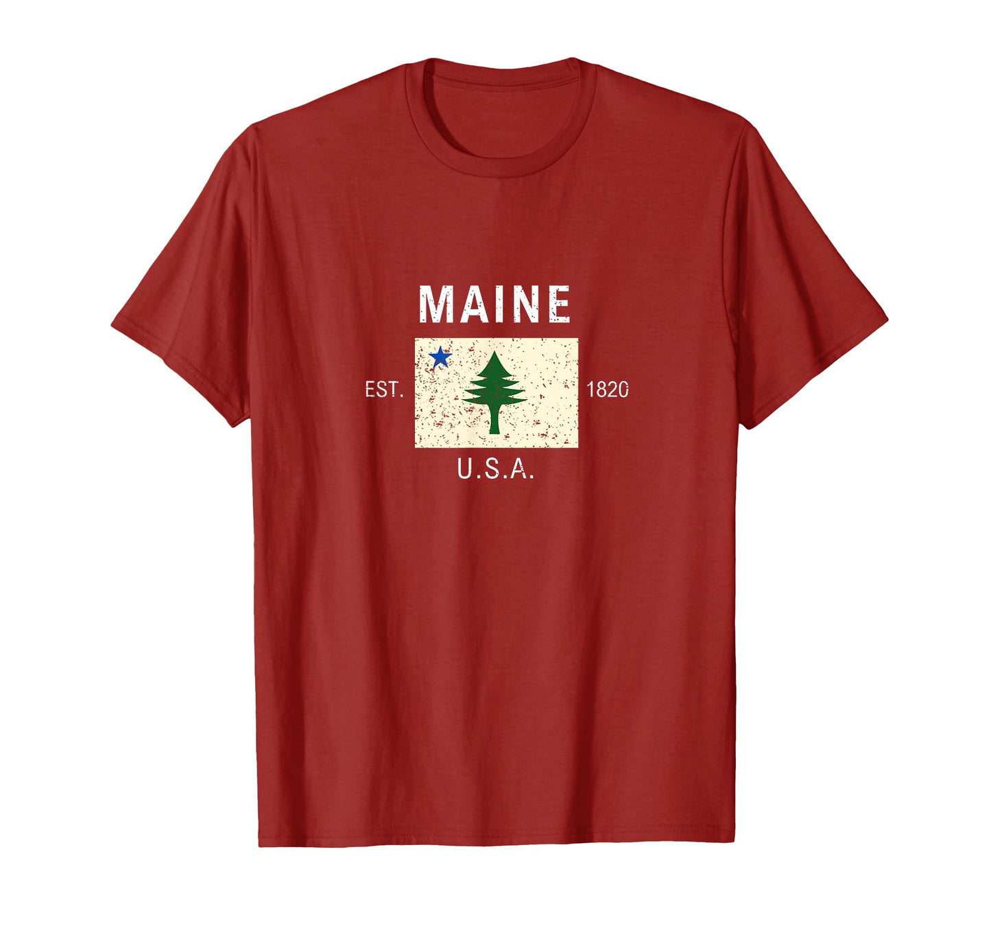 Flag of Maine Shirt Established 1820 Pine Tree State T-Shirt