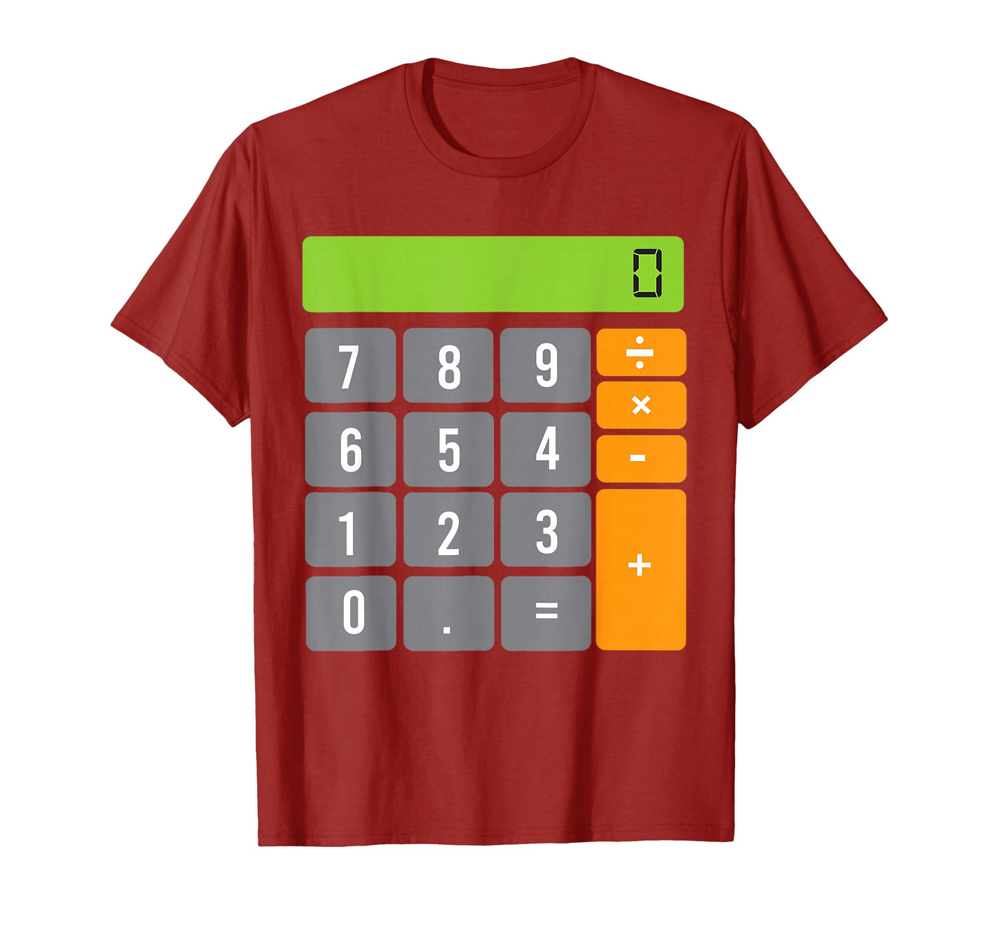 Calculator Costume Halloween Easy Cosplay Math Geek T-Shirt