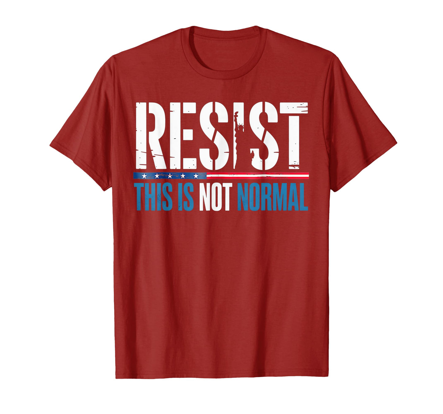 Resist liberal women men this is not normal democrat US flag T-Shirt