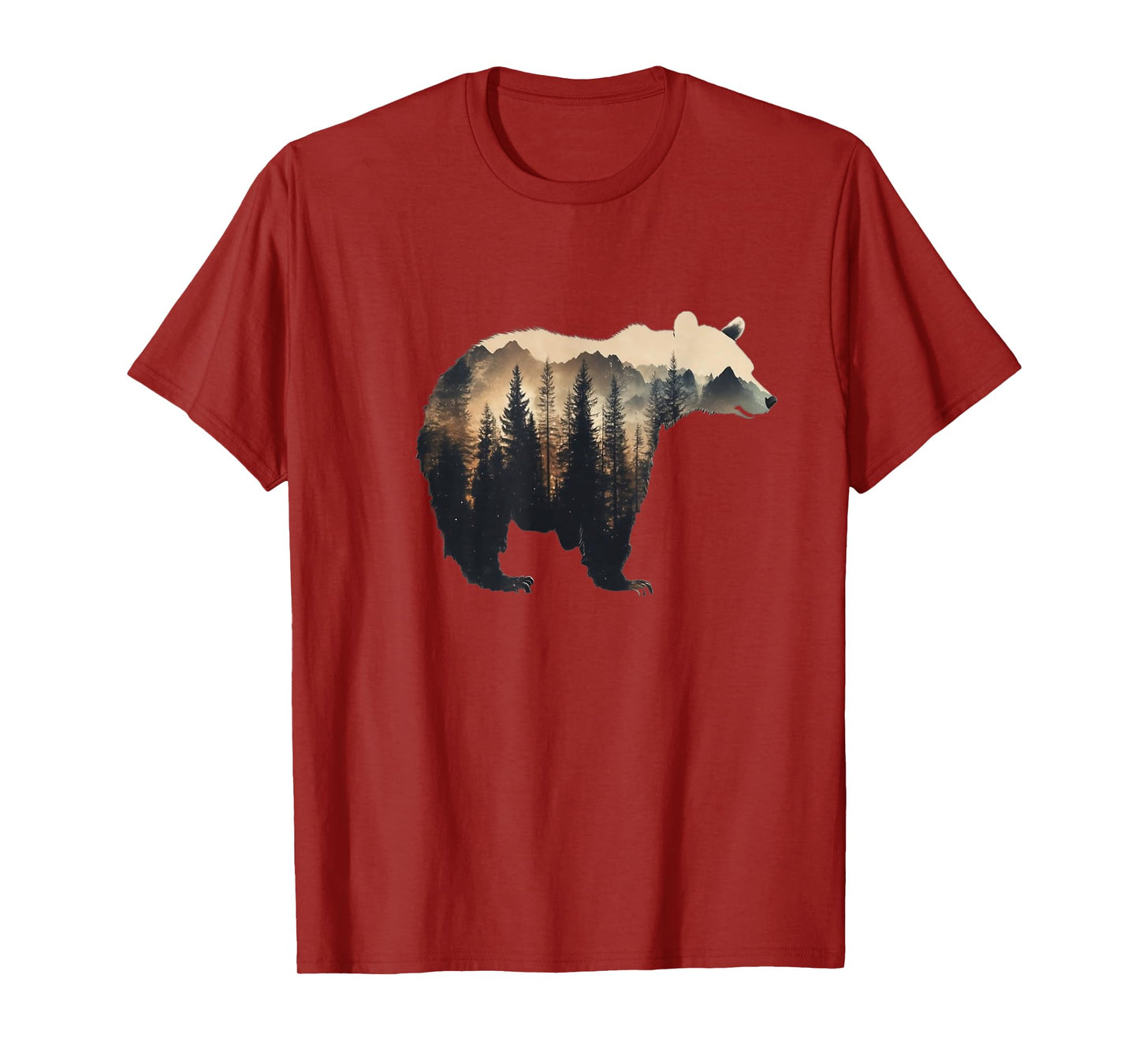 Nature Forest Mountains Trees Wildlife Men Women Animal Bear T-Shirt