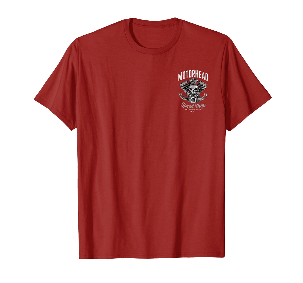 Skeleton Motor Head Speed Shop Hot Rod Mechanic Car Lover T-Shirt