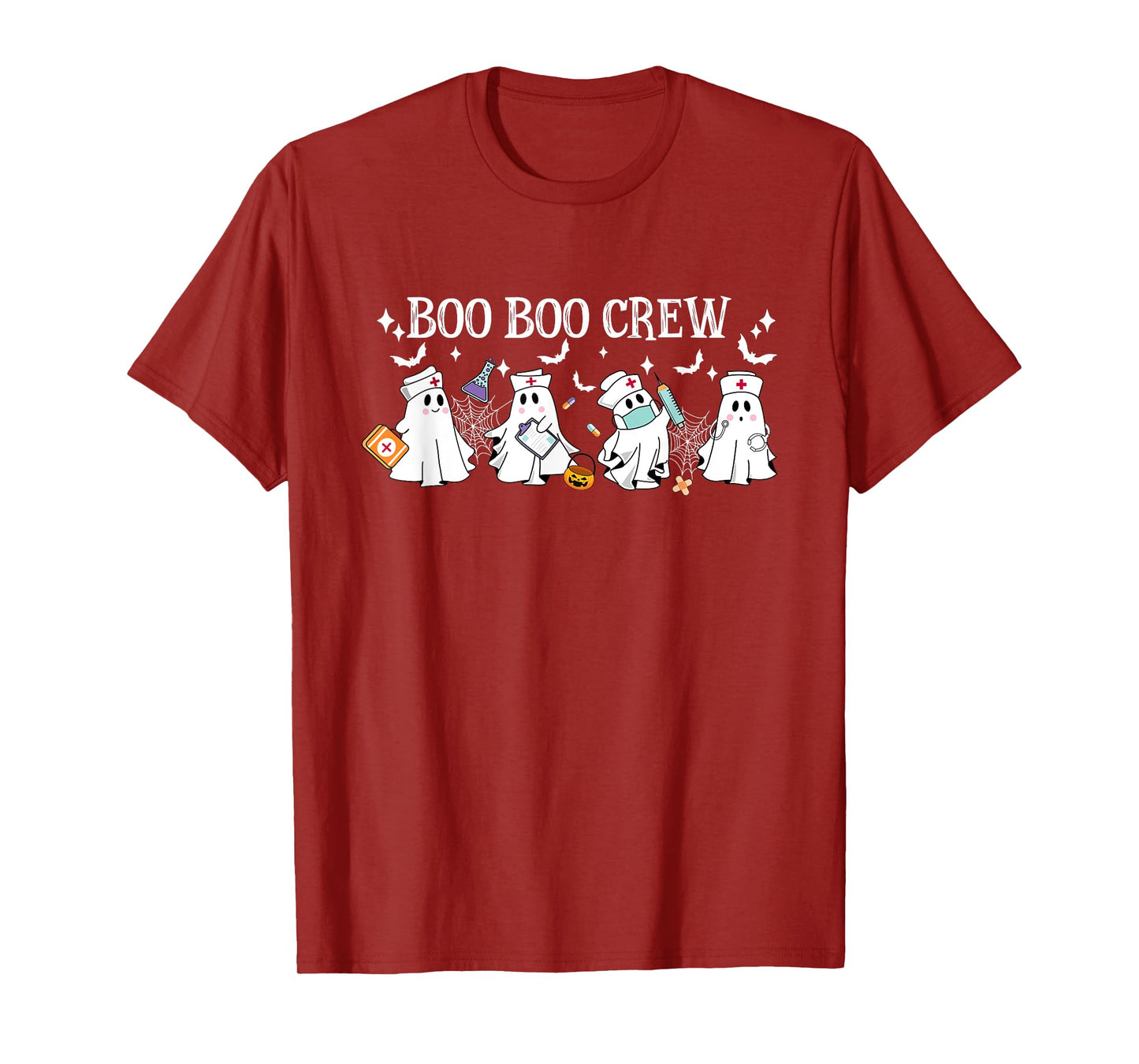 Boo Boo Crew Nurse Ghost Funny Halloween T-Shirt