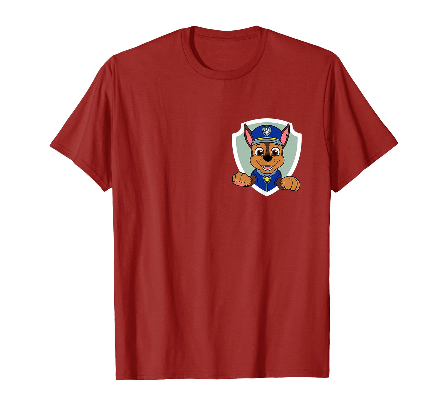 Paw Patrol Chase Pup Shield Official Badge Graphic T-Shirt