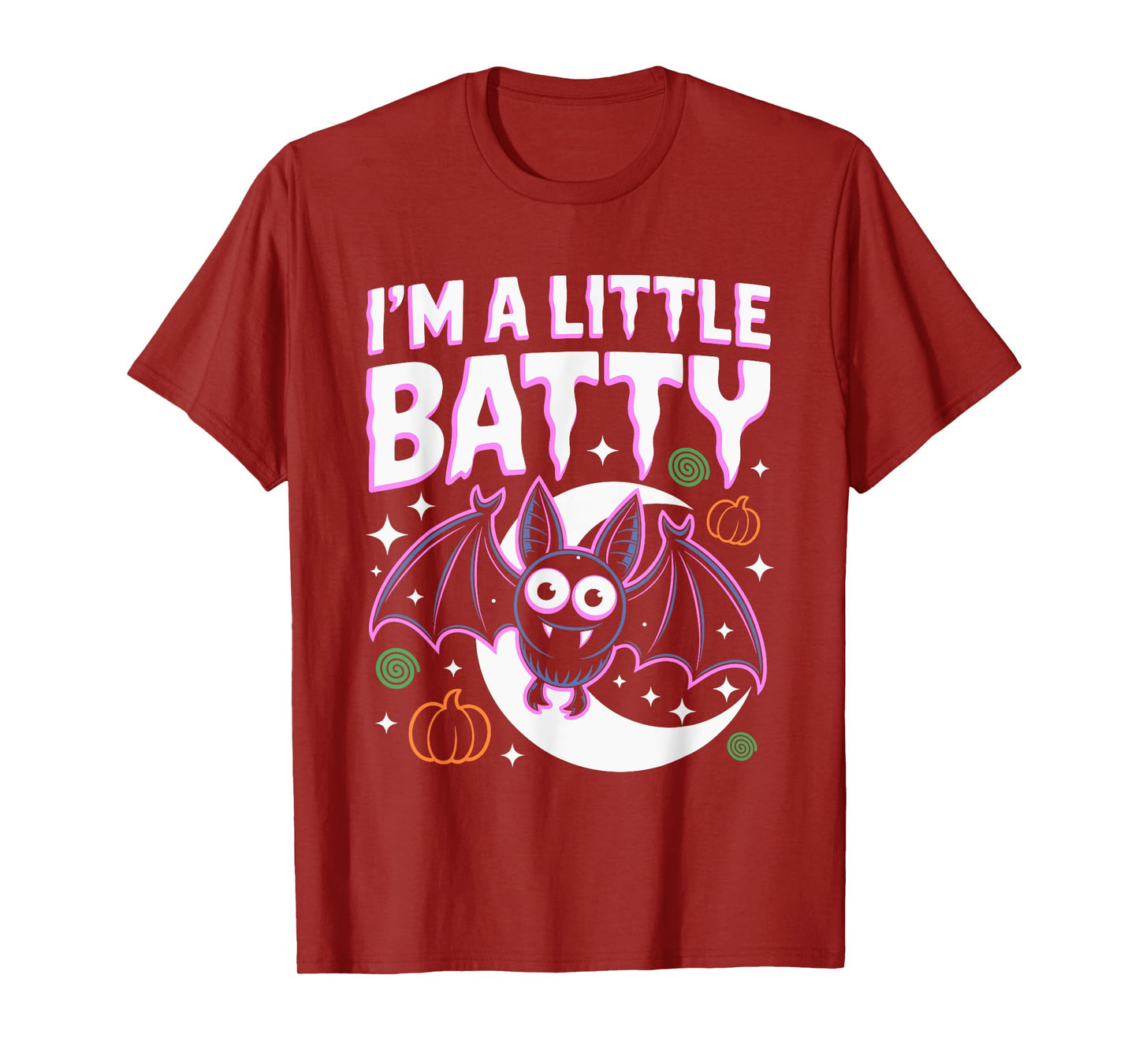 I'm A Little Batty Funny Halloween Bat Costume T-Shirt