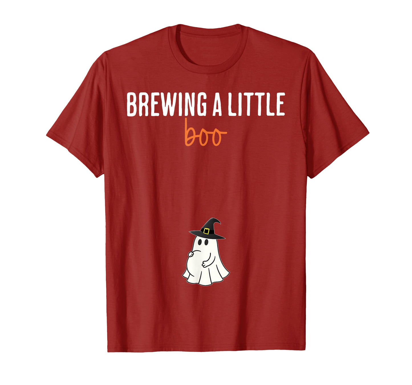 Brewing A Little Boo Funny Maternity Halloween Ghost New Mom T-Shirt