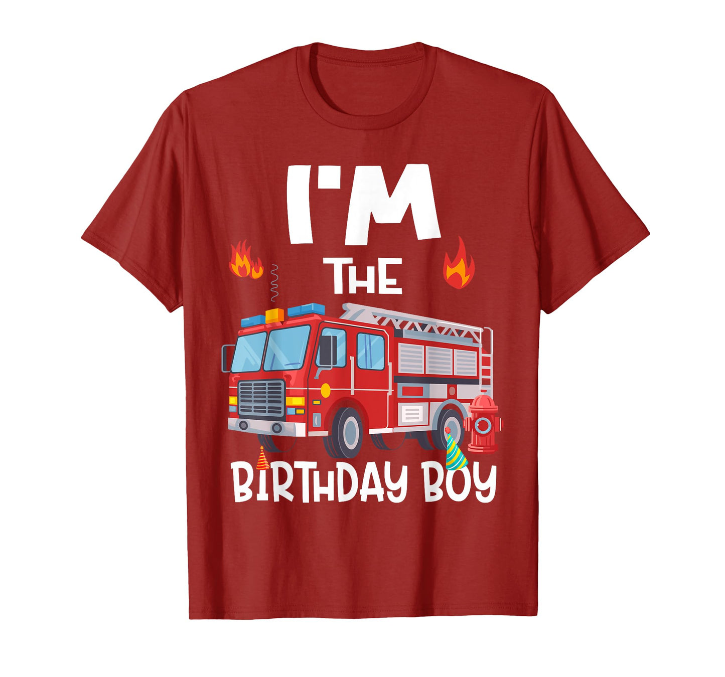 I'm the Birthday Boy Fire Truck Firefighter Family Bday T-Shirt