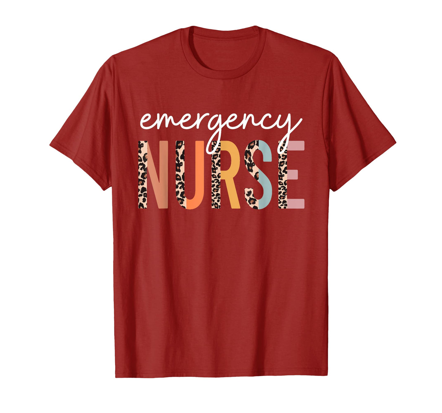 Emergency Nurse Leopard Of ER Nurse Nursing School Women T-Shirt