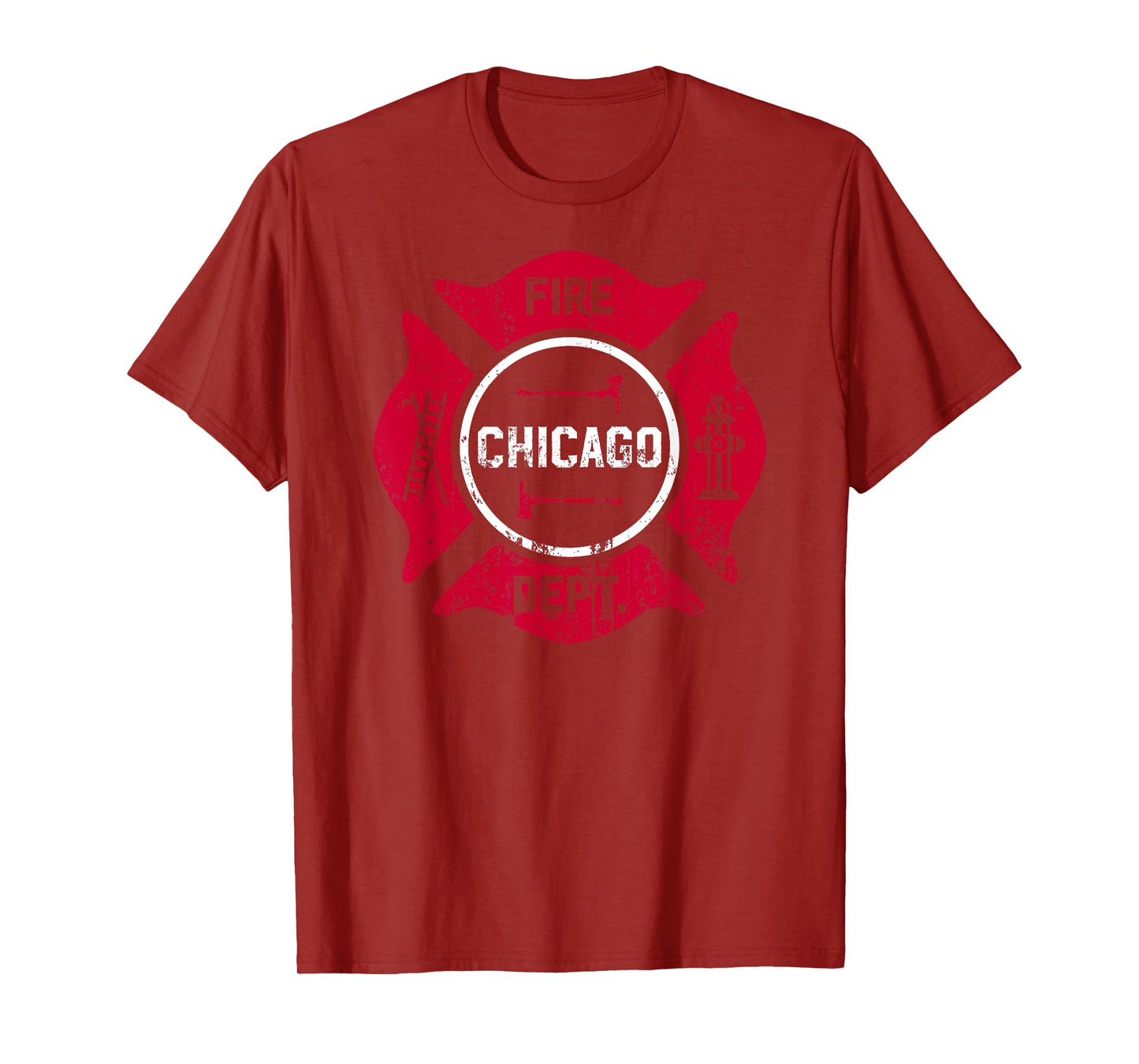 Fire Department Chicago Volunteer Firefighter Tee Fireman T-Shirt