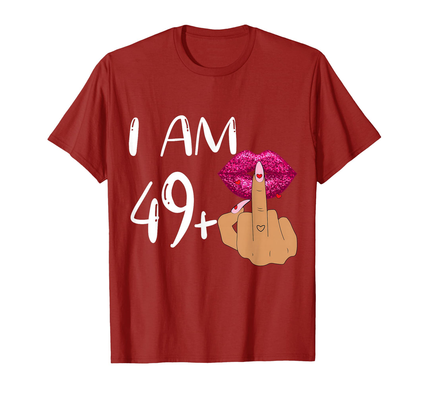 Funny 50Th Birthday,I Am 49+1 Finger Birthday,I'm 49 plus 1 T-Shirt