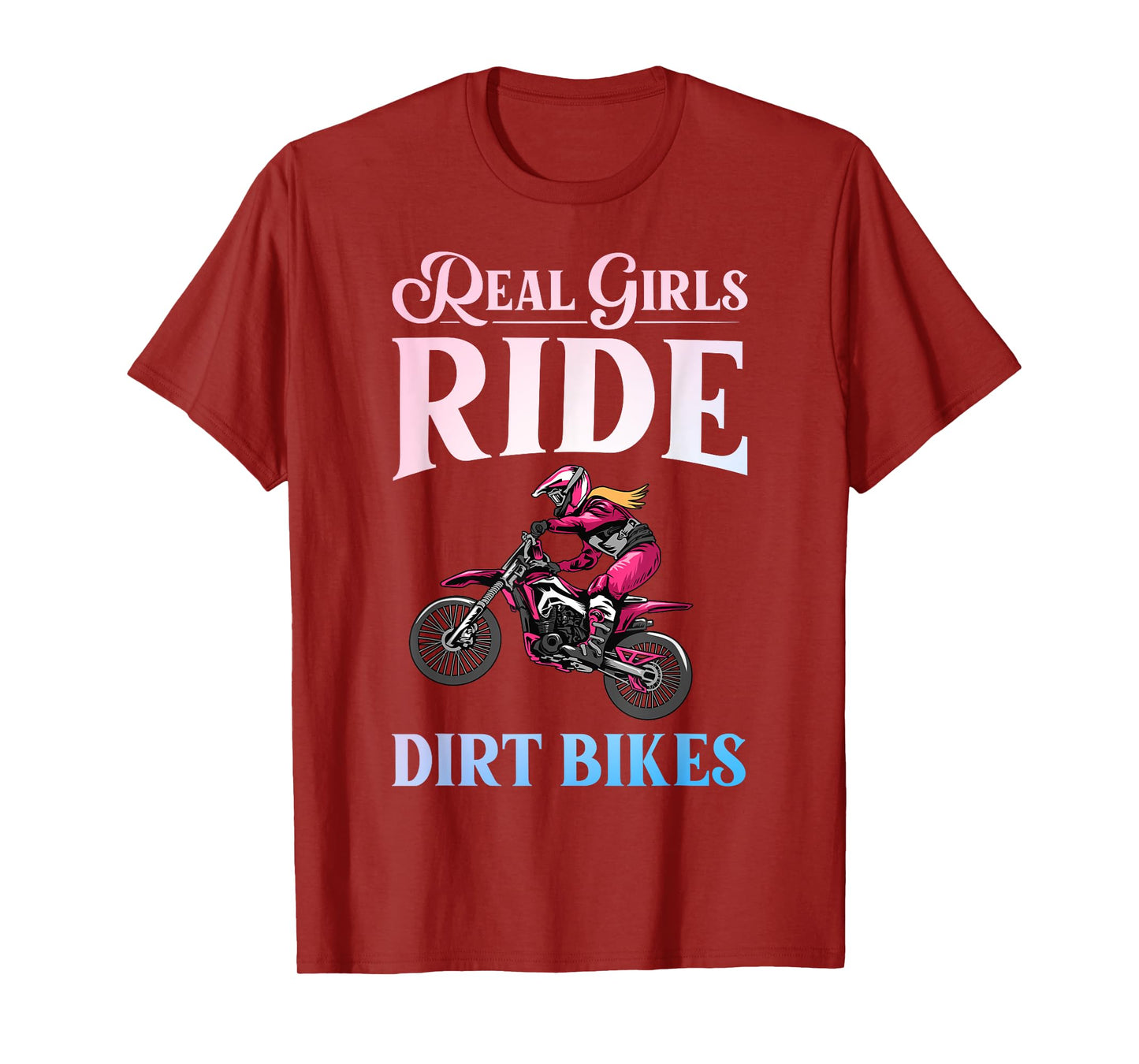 Cool Dirt Bike Art for Women Girls Motocross Racing Dirtbike T-Shirt