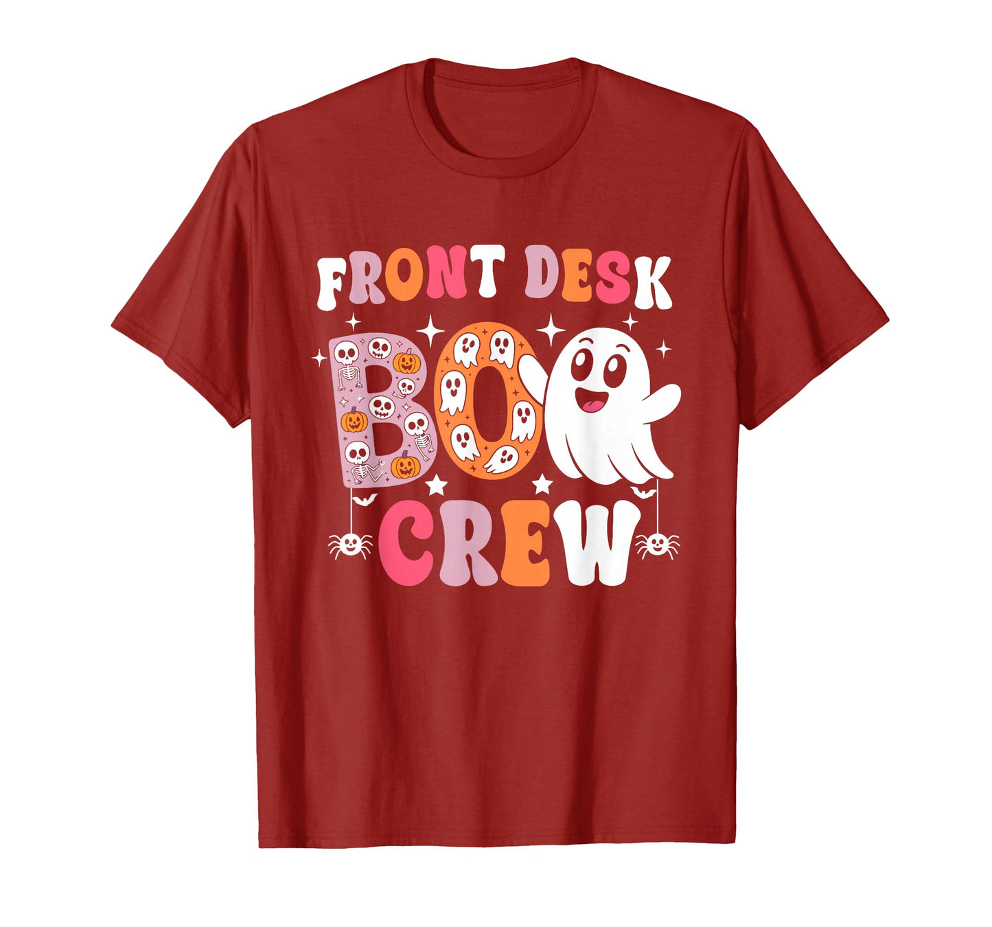 Front Desk Boo Crew Funny Ghost Boo Halloween Receptionist T-Shirt