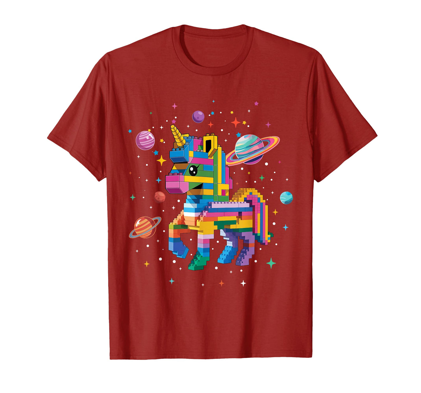 Unicorn Brick Master Builder Block Building Brick Builder T-Shirt