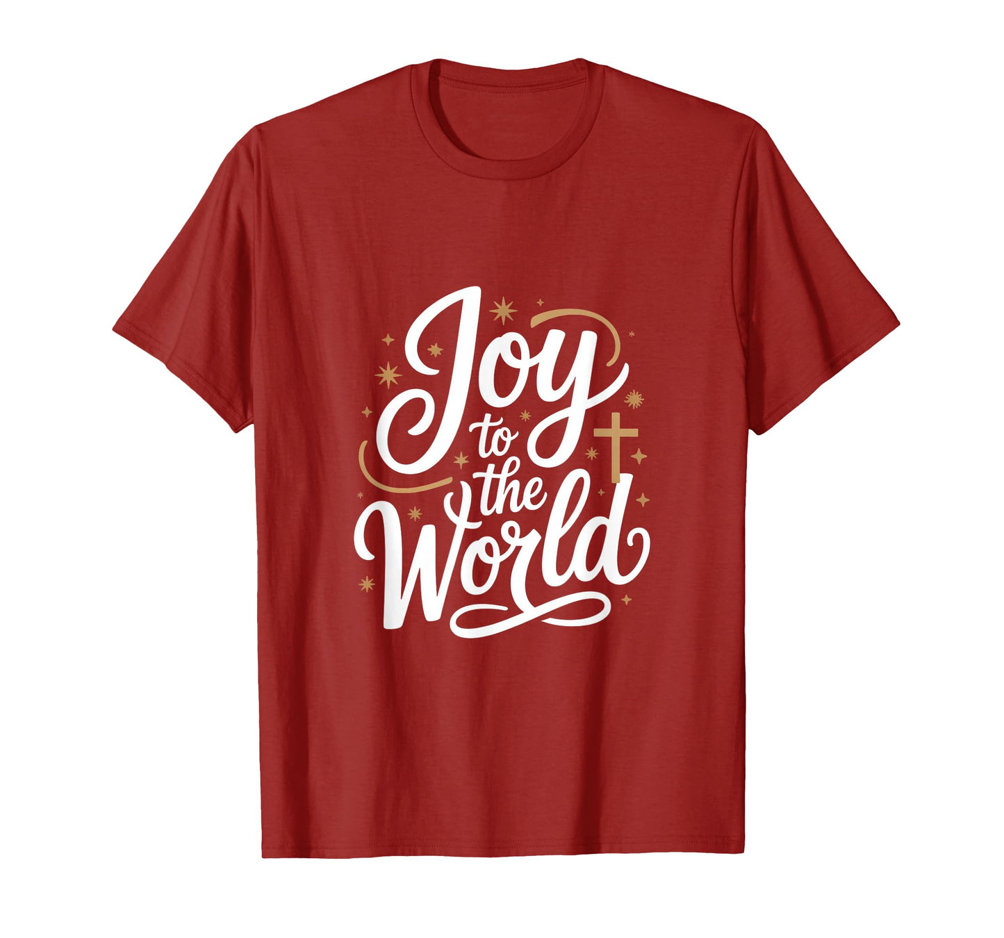 Joy to The World Christian Christmas Faith Cross T-Shirt