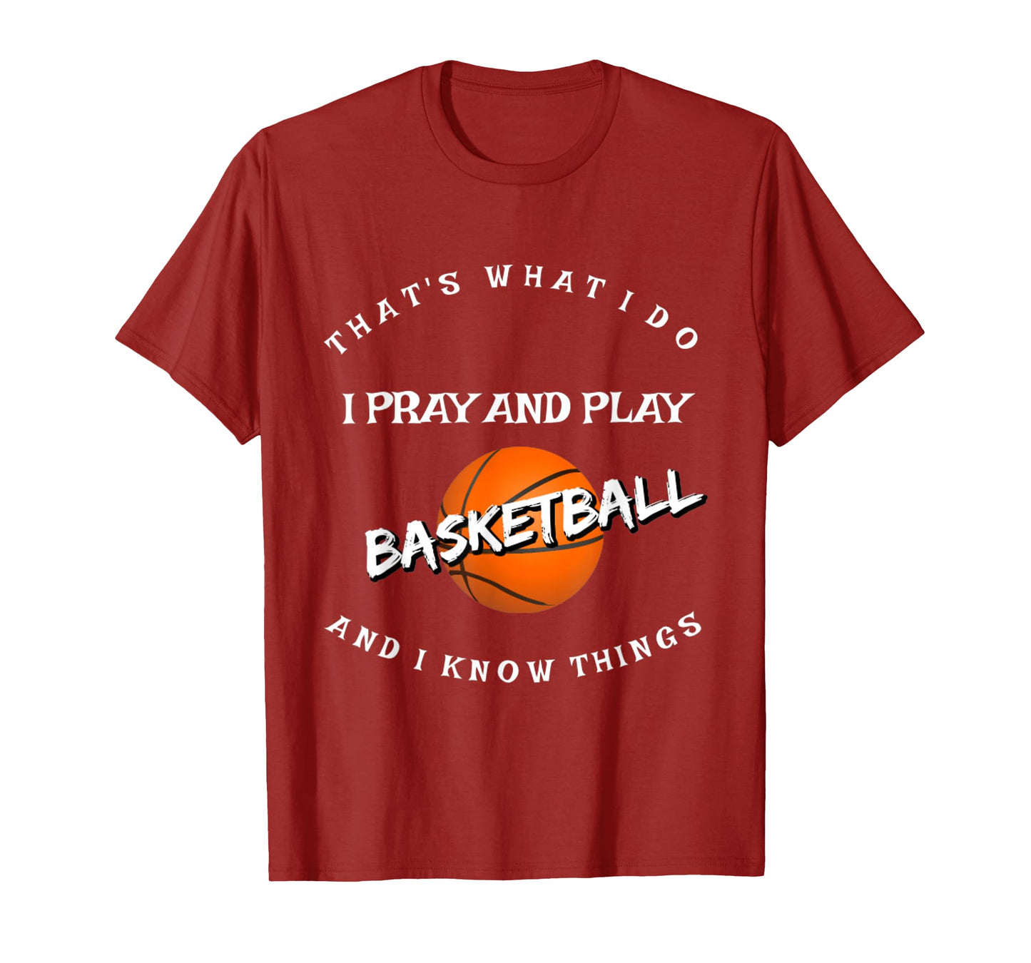 Christian T-Shirts I Pray and Play Basketball Great Gift T-Shirt