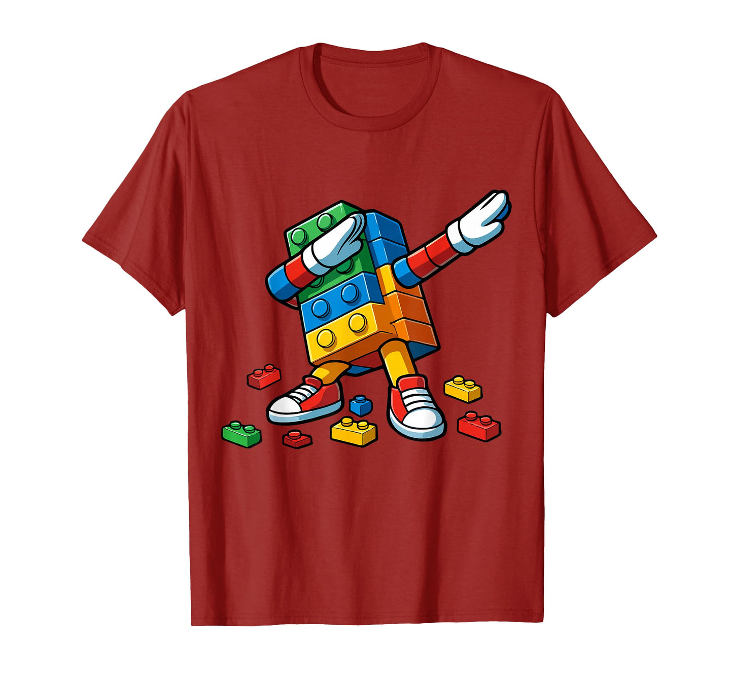 Dabbing Kids Master Builder Funny Building Blocks Brick Boys T-Shirt