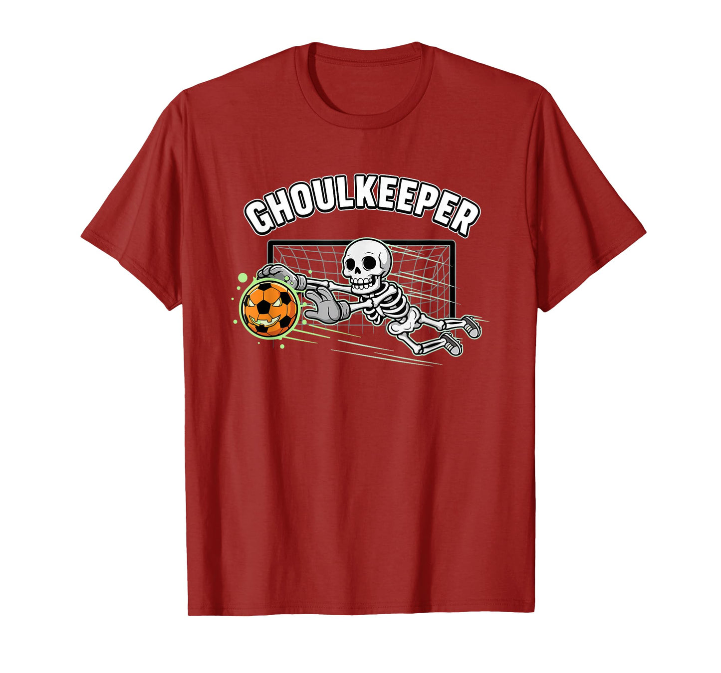 GHOULKEEPER Skeleton Goalie Halloween Soccer Pun T-Shirt