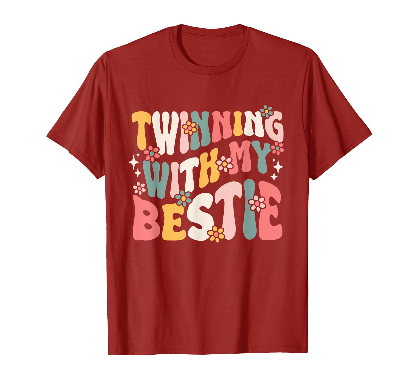 Twin Matching Twins Groovy Spirit Week Twins Day T-Shirt
