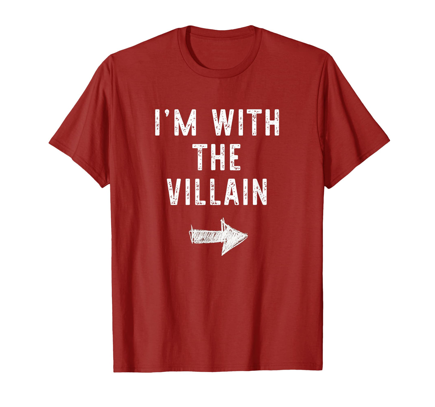 I’m With The Villain Funny Halloween Couple Costume T-Shirt