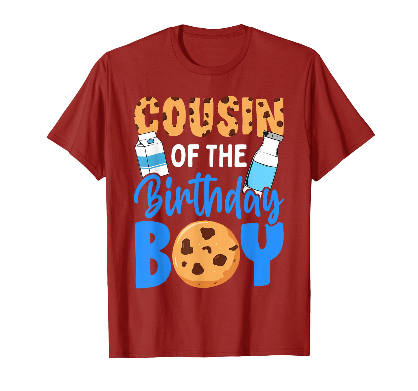 Cousin of the birthday boy Milk and Cookies 1st birthday T-Shirt