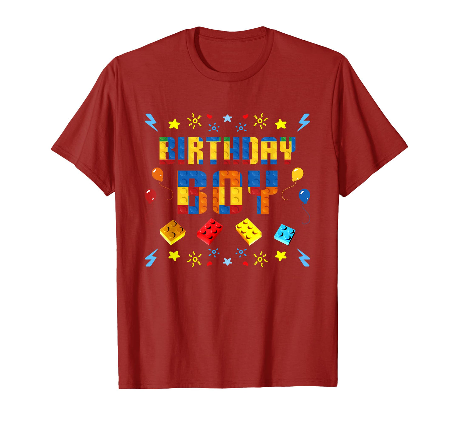 Birthday Boy Master Builder Building Blocks Matching Kids T-Shirt