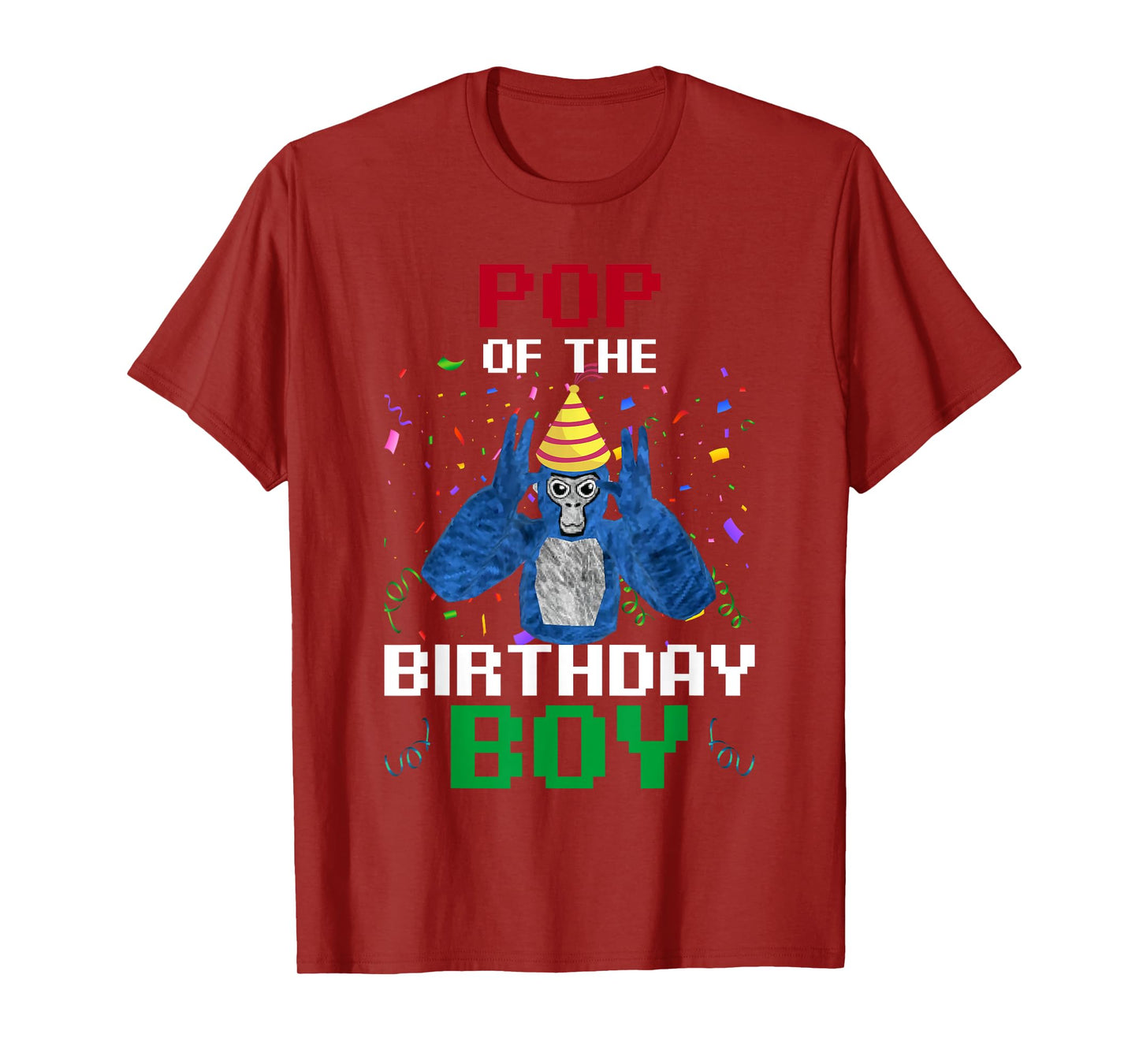 Pop Of The Birthday Boy Funny Gorilla Video Game Boy Kids T-Shirt