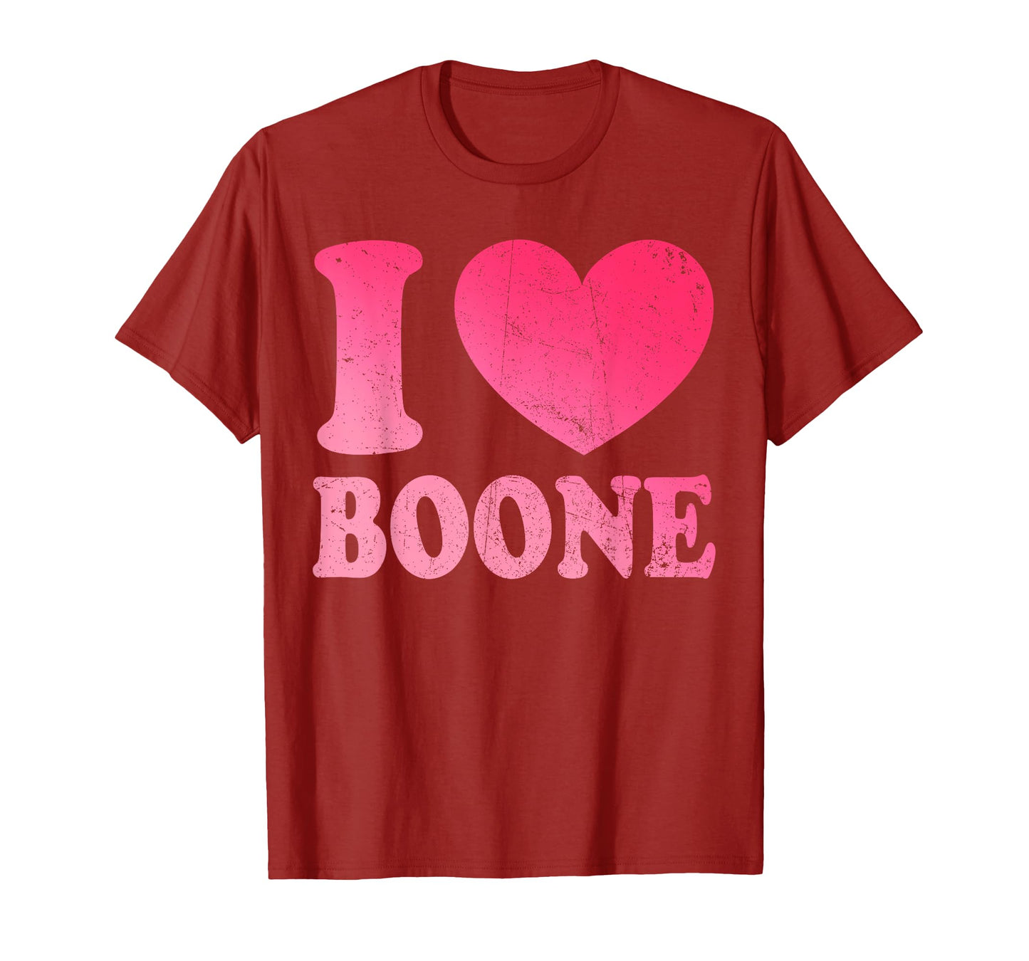 Boone Family Name I Love Heart Boone Personalized Vintage T-Shirt