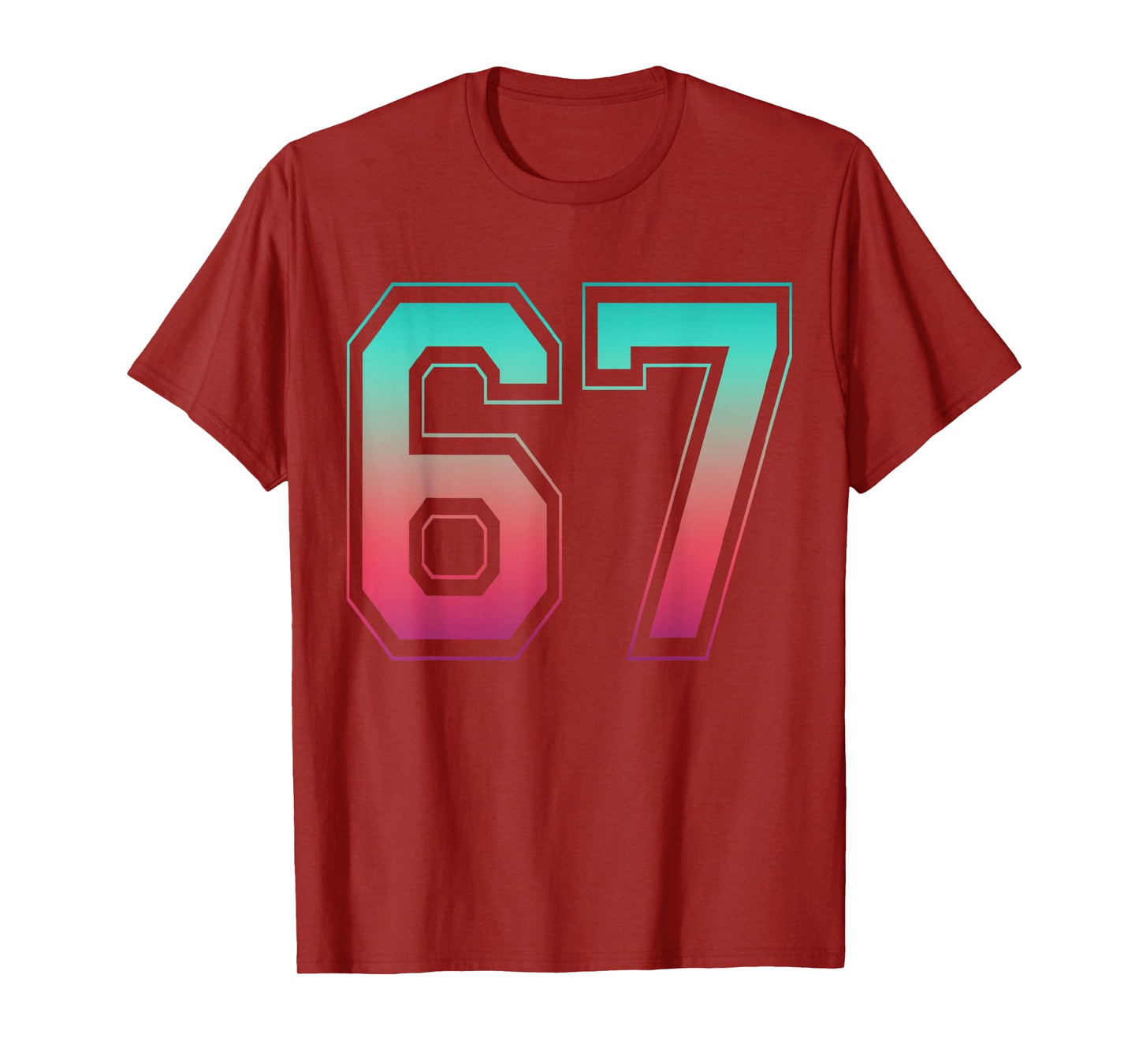 67 Number Meme Funny Six Seven Gen Alpha Slang T-Shirt