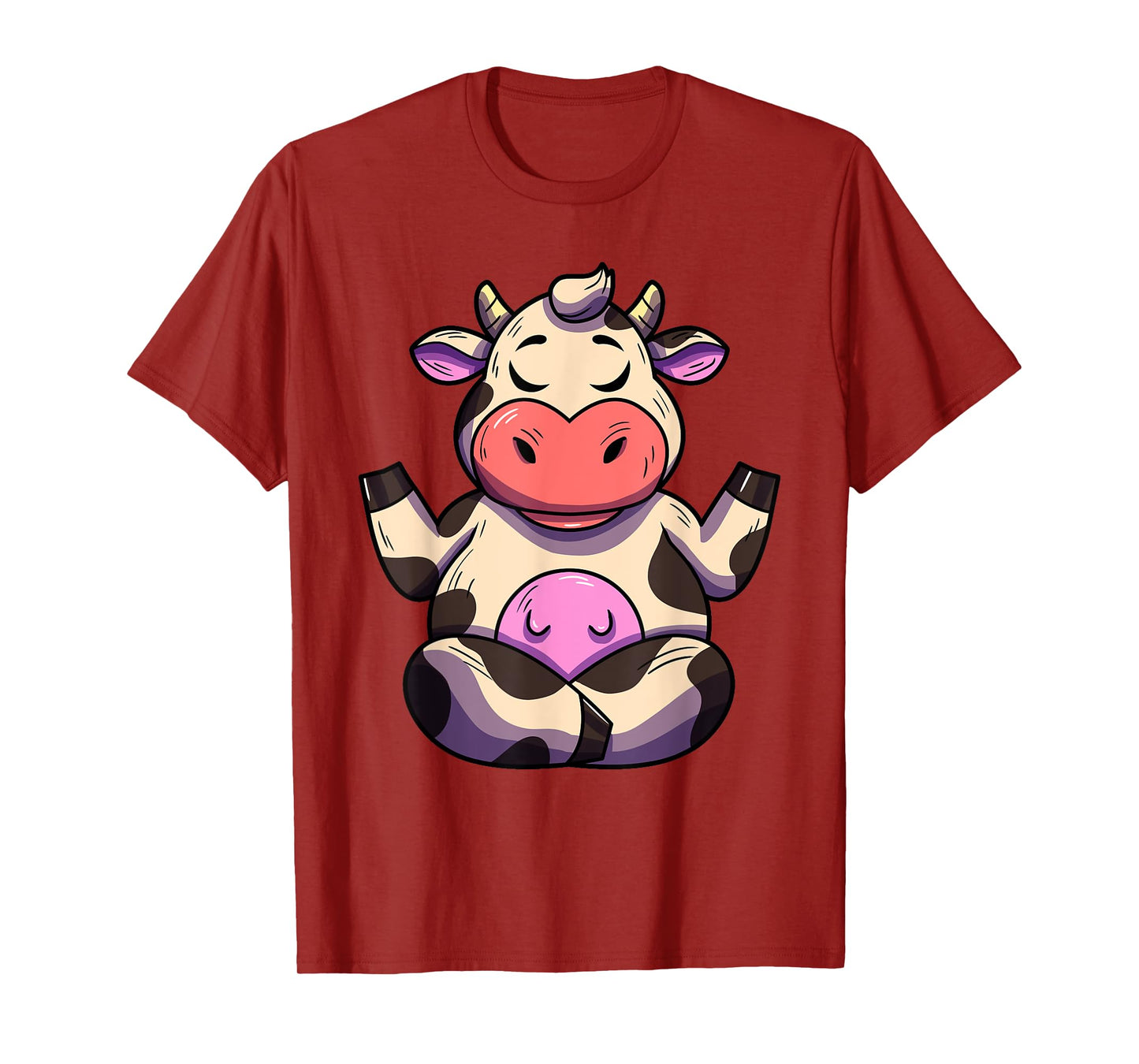 Cow Yoga Funny Cow Lovers Farmer Animal Yoga Cow T-Shirt