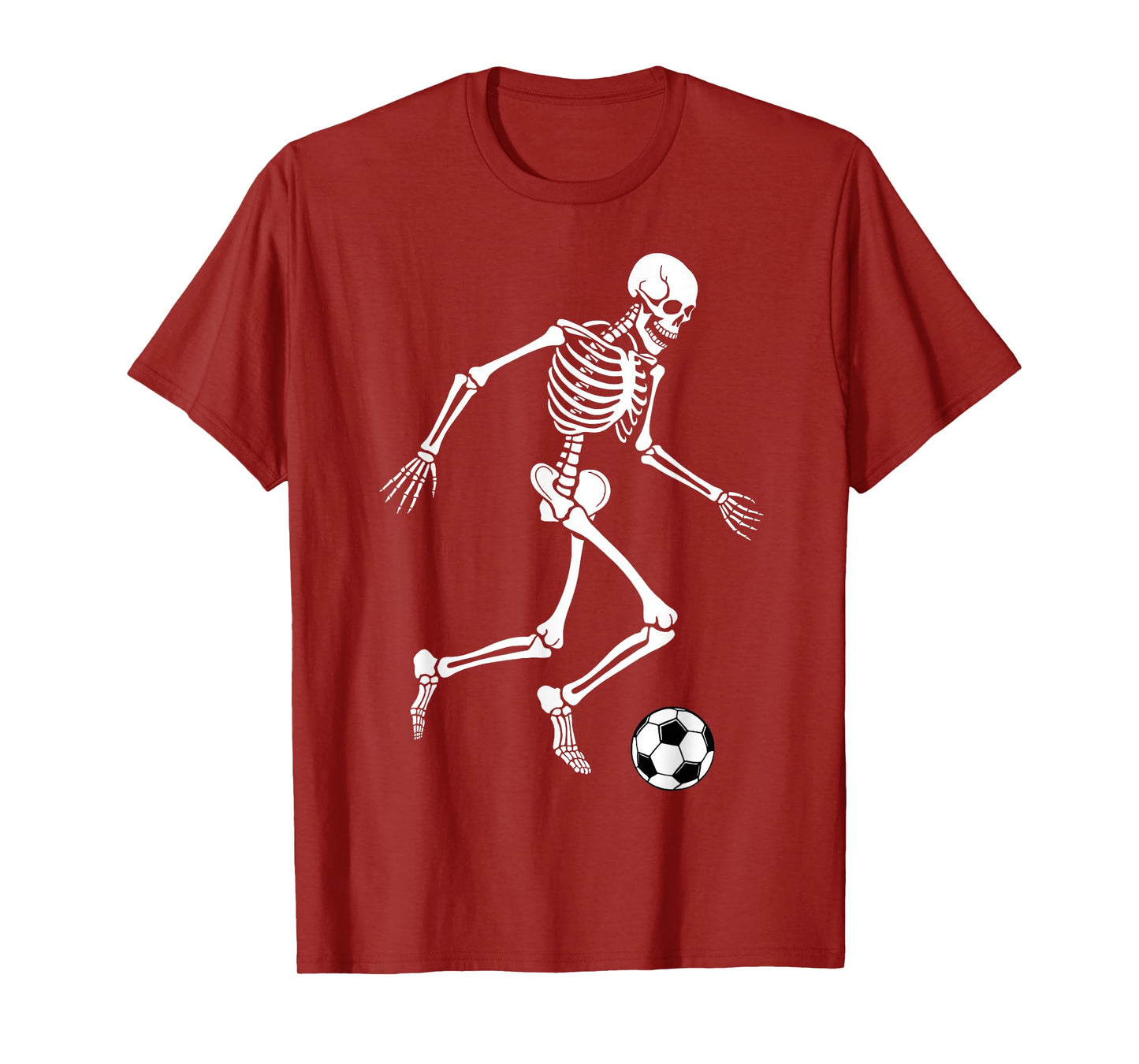 Soccer Skeleton Playing Soccer Halloween Skull Lover T-Shirt