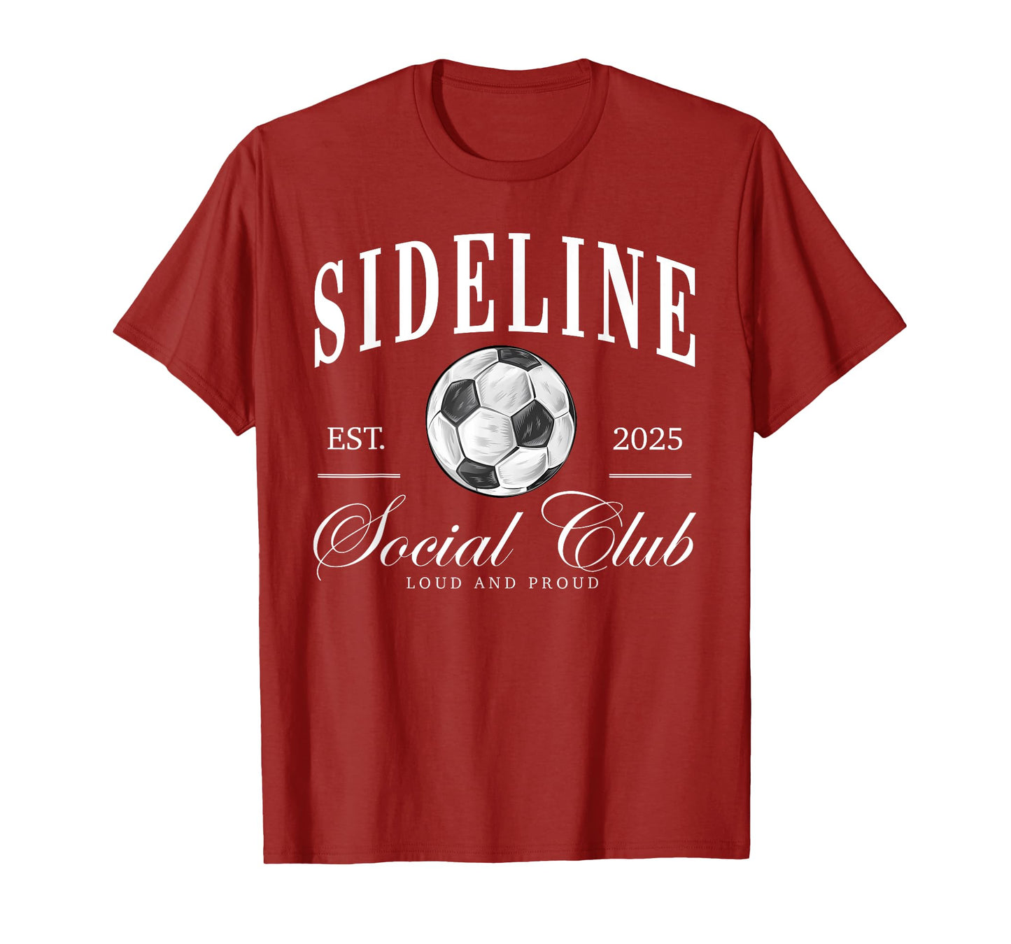Women Sideline Social Club Soccer Mom Game Day Mothers Day T-Shirt