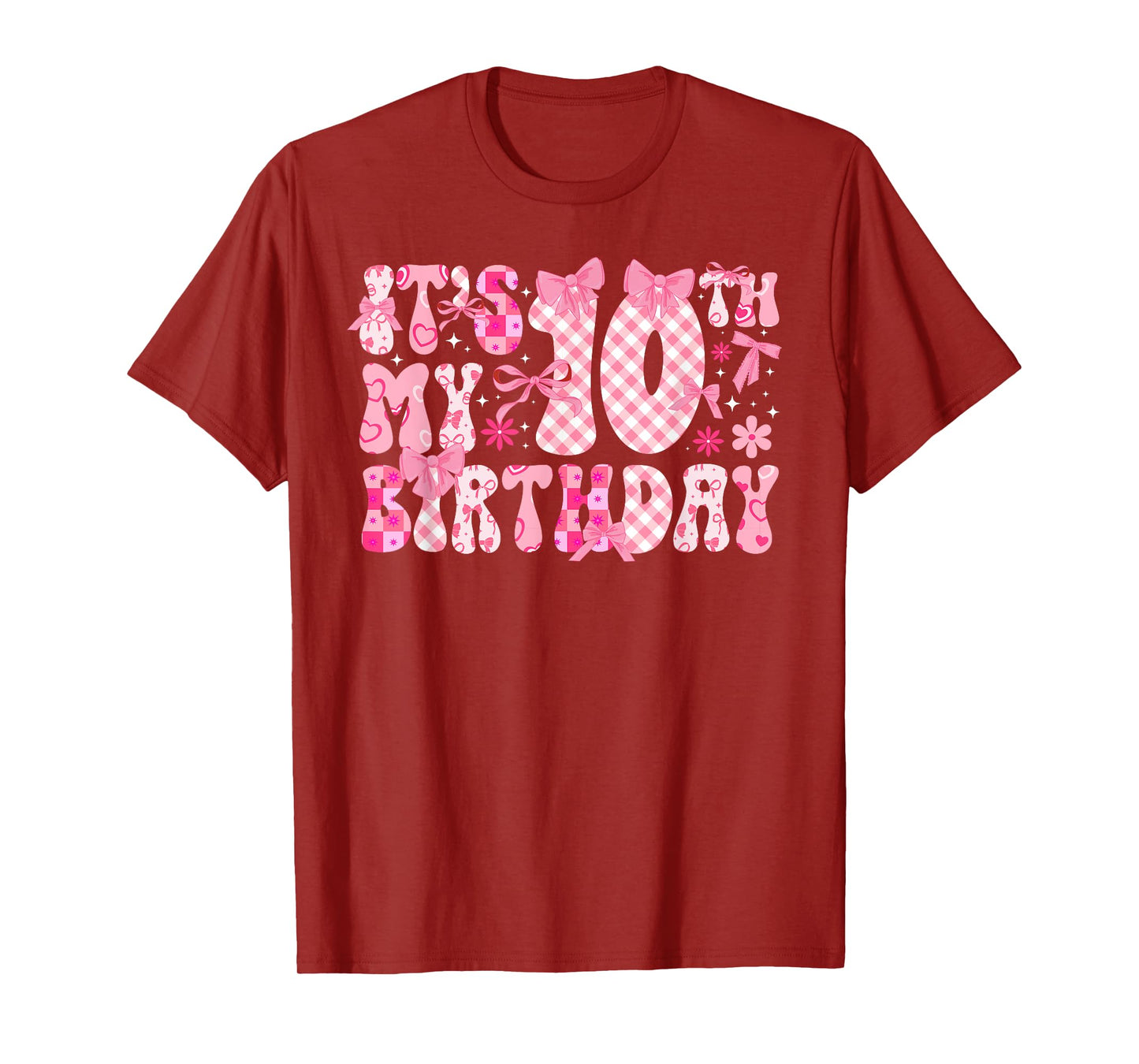 10th Coquette Themed Birthday Ten Year Old Girl Coquette Bow T-Shirt