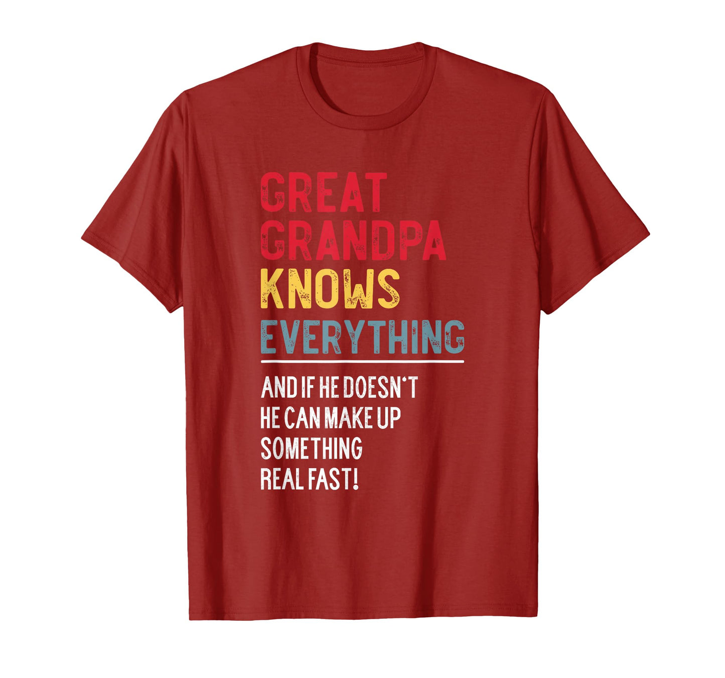 Funny Great Grandpa Knows Everything Father's Day T-Shirt