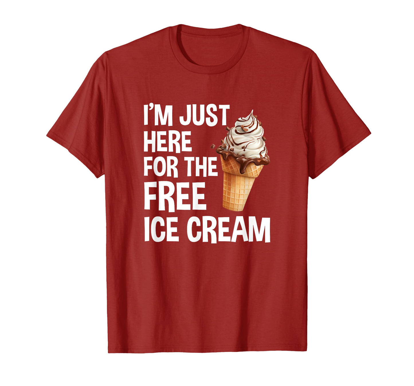 I'm Just Here For The Free Ice Cream Funny Cruise 2025 T-Shirt