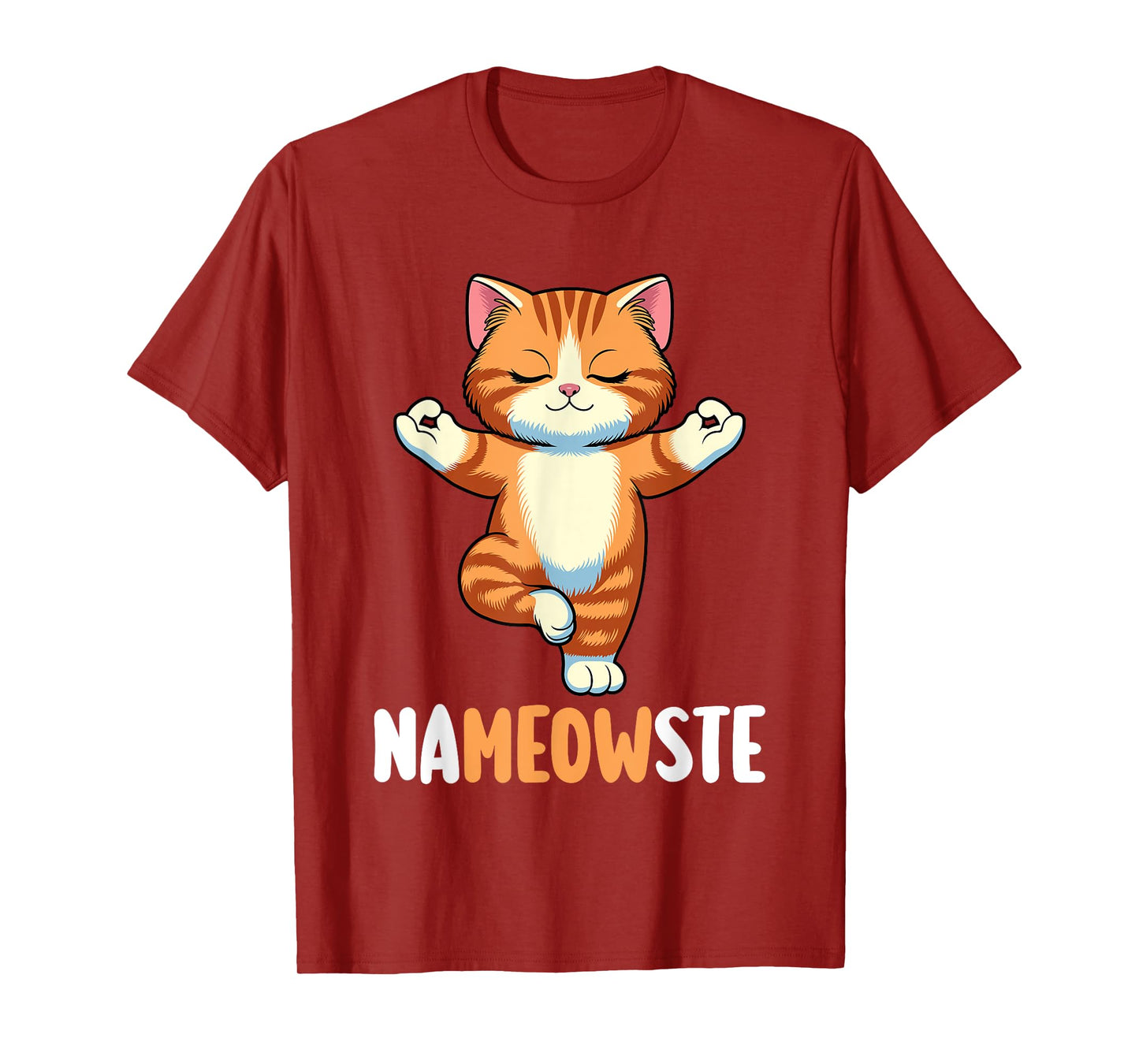 Yoga Cat Nameowste Meditation Zen Kitten Namaste Funny T-Shirt