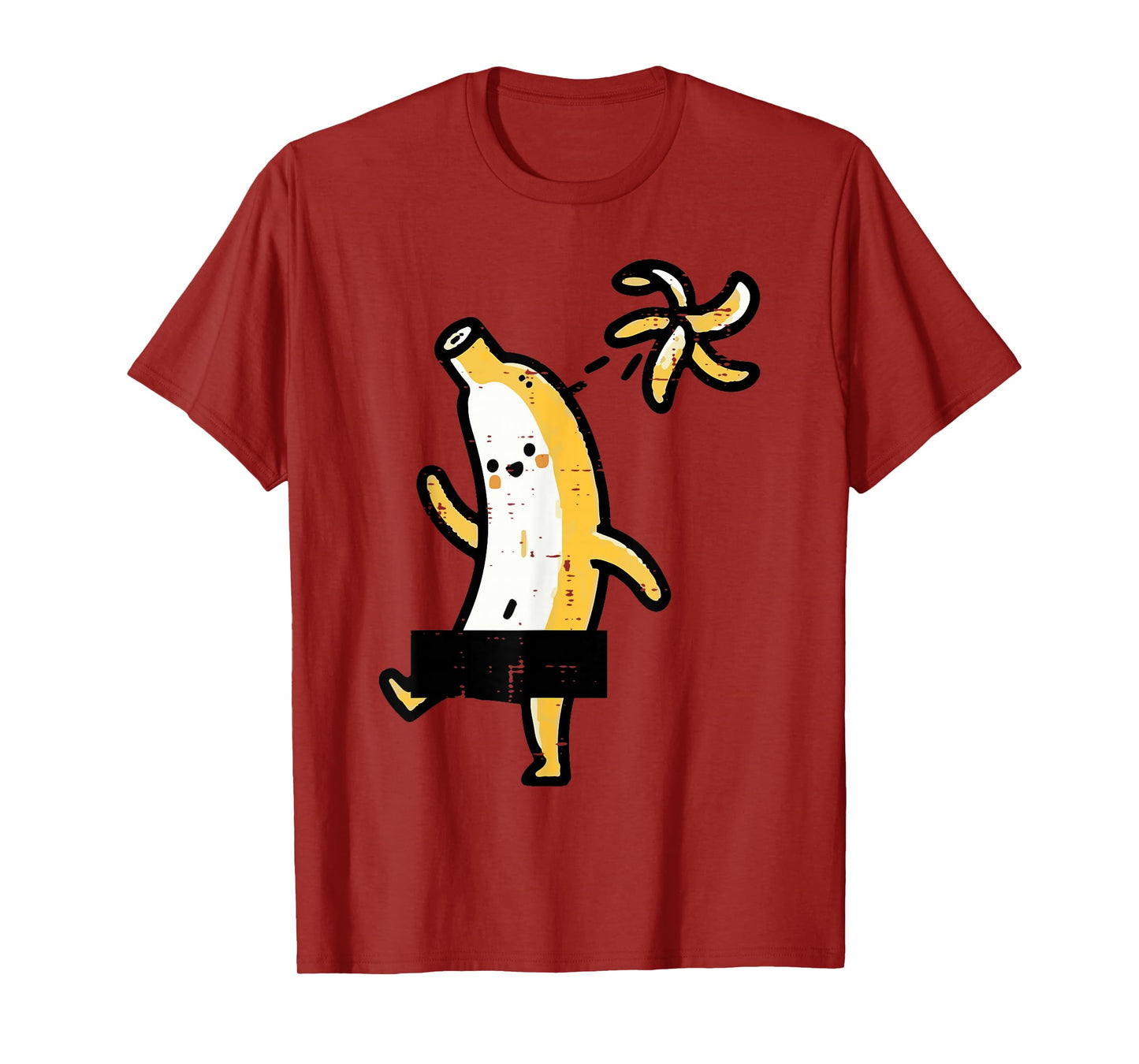 Banana Throwing Away Peel Funny Fruit Meme Men Women Kids T-Shirt