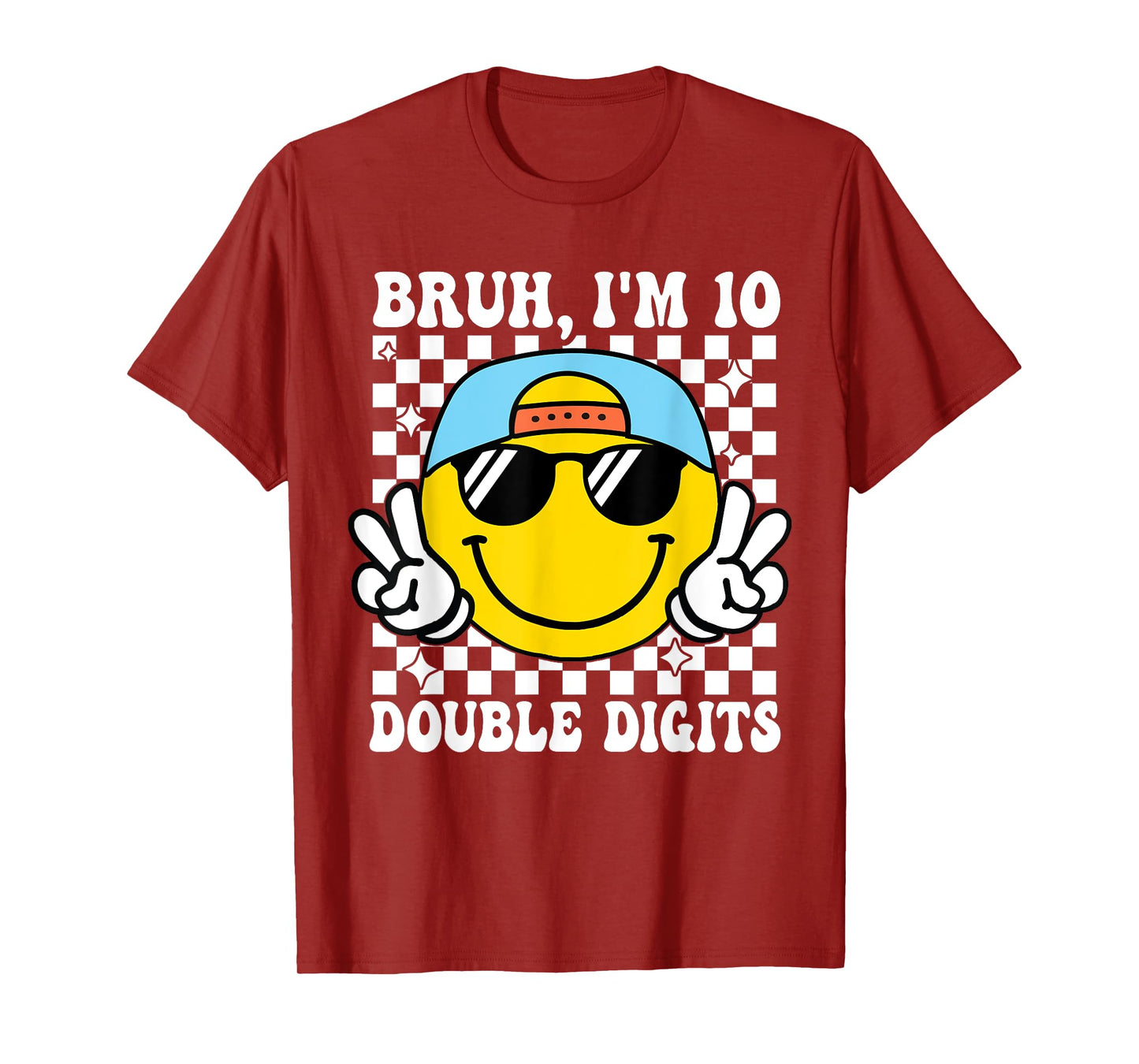 10 Years Old Birthday Bruh I'm Double Digits 10th Birthday T-Shirt
