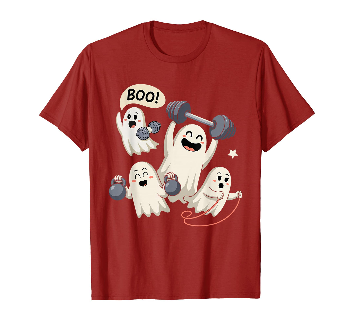 Ghost Gym Halloween Workout Fitness Weightlifting T-Shirt