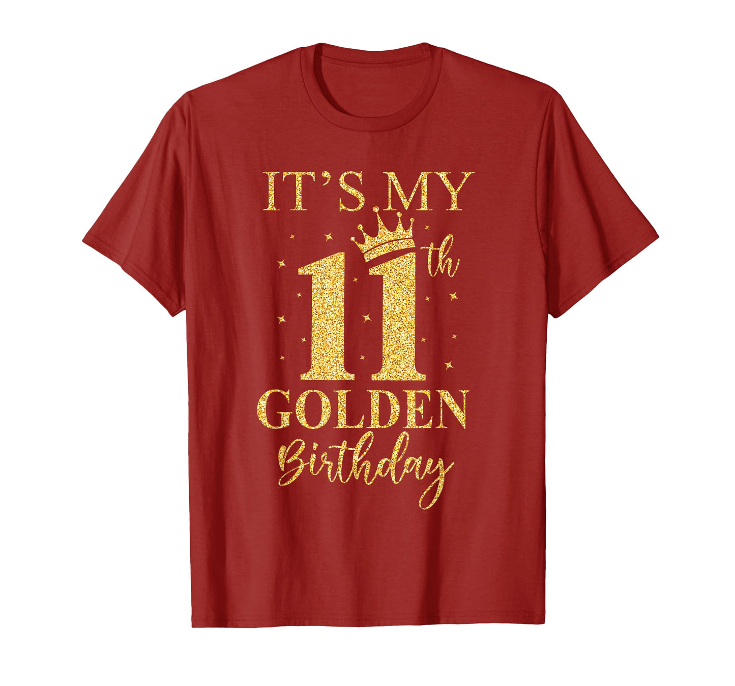 It's My 11th Golden Birthday 11 Year Old Bday Kids Born 2014 T-Shirt
