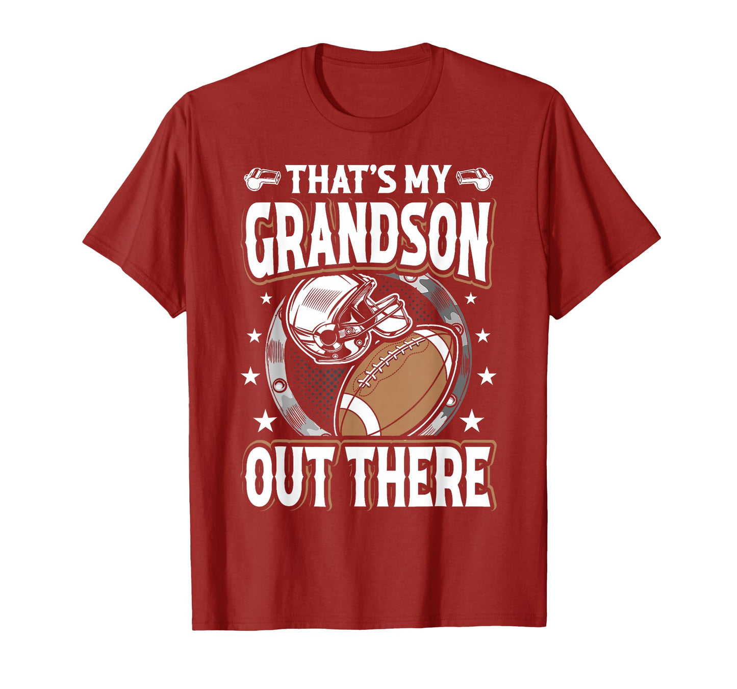 That's My Grandson Out There Funny Football Grandma Grandpa T-Shirt