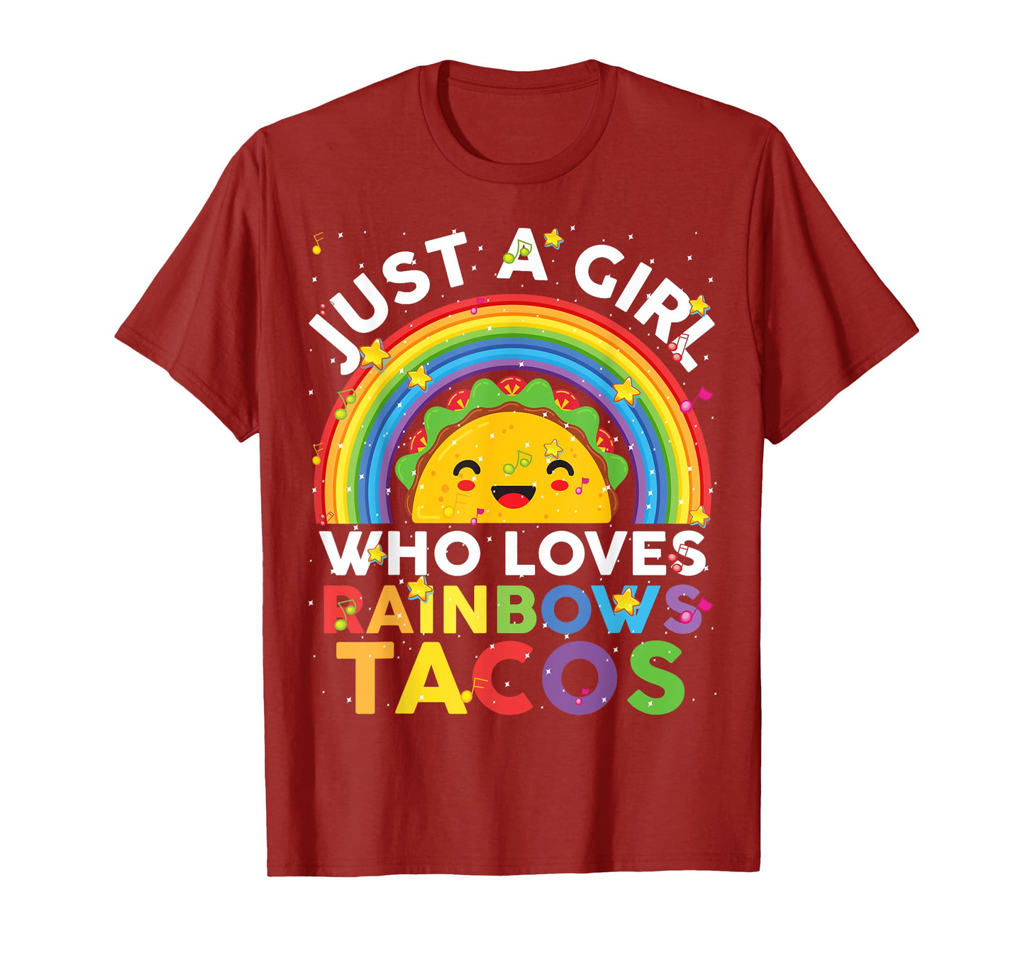 Taco-Shirt Funny Just A Girl Who Loves Rainbow And Taco Kids T-Shirt