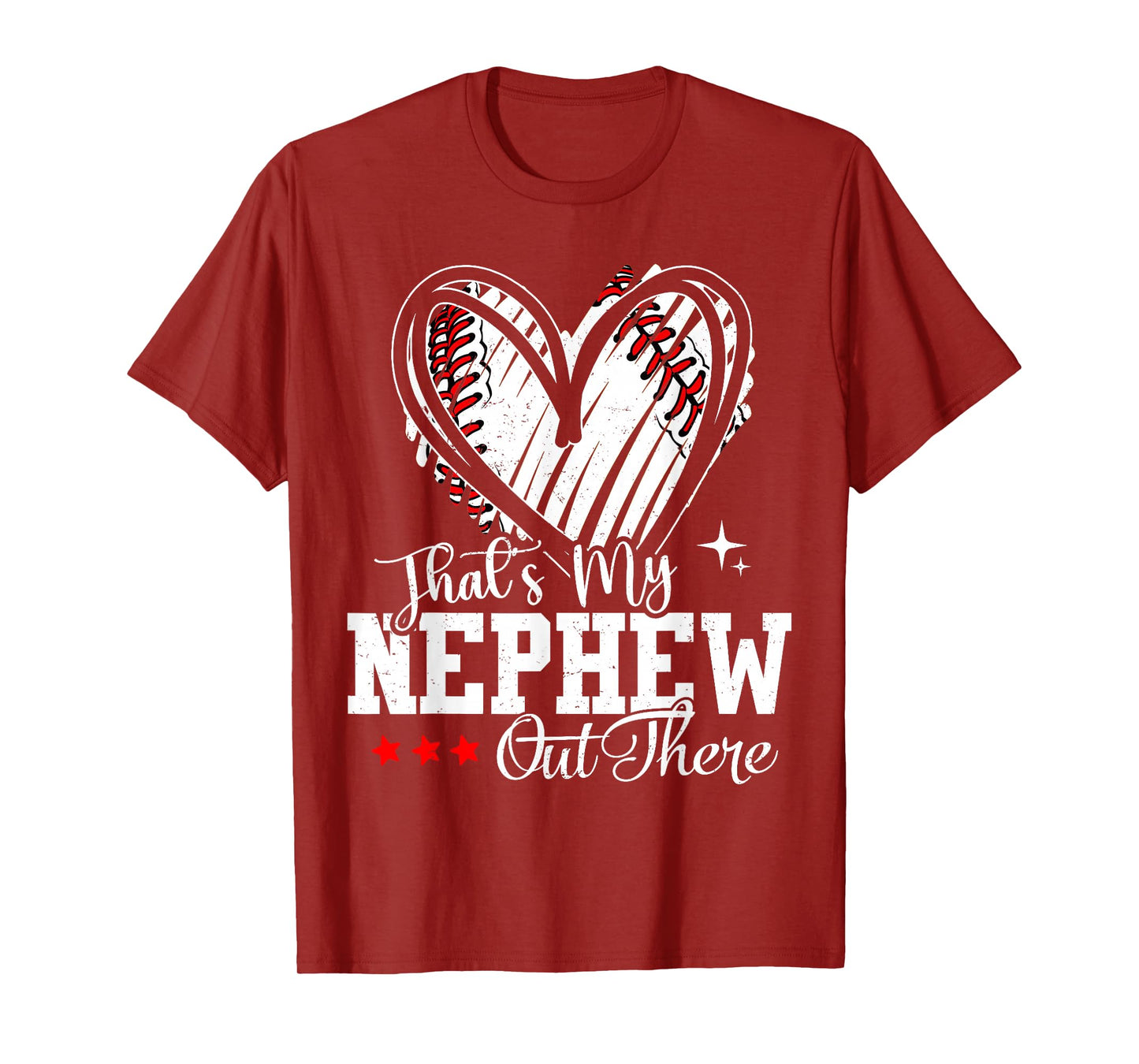 That's My Nephew Out There Baseball Aunt Heart T-Shirt