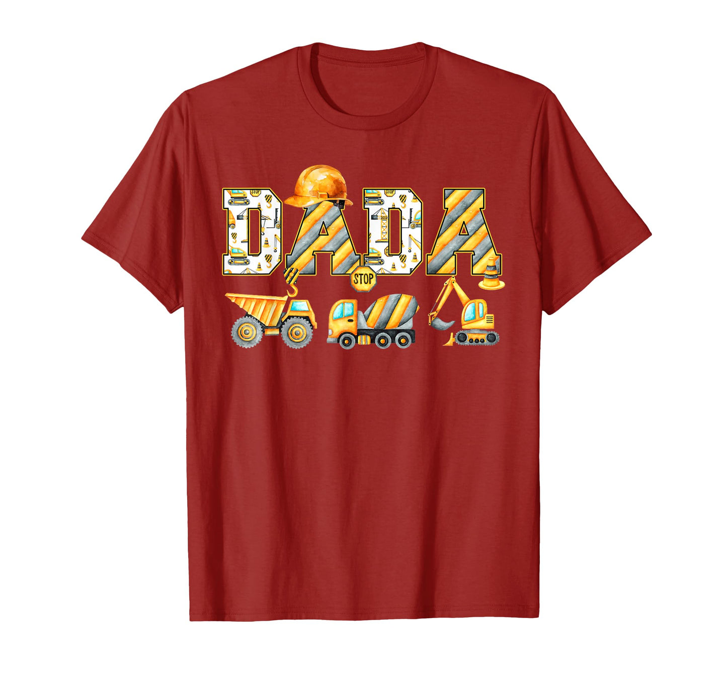 Funny Dada Construction Excavator Kids Matching Family Party T-Shirt