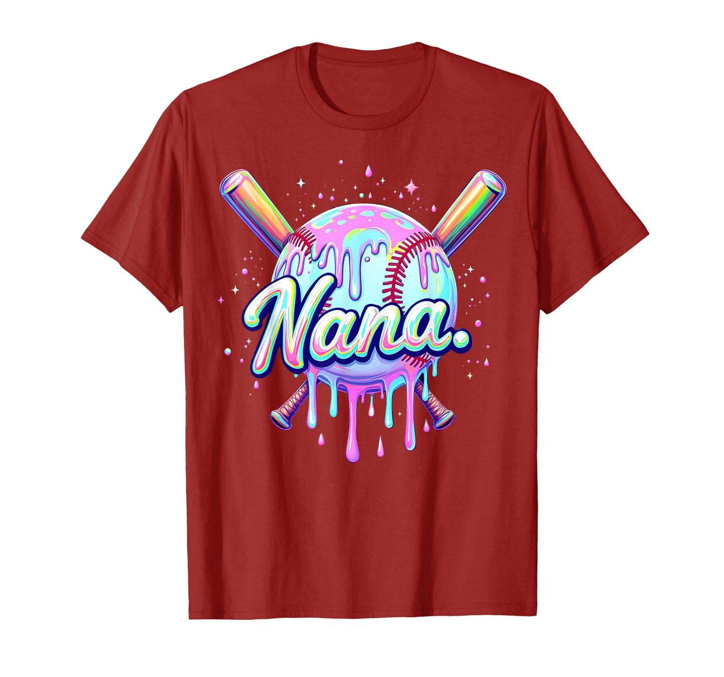 Baseball Drip Nana Cute Tie Dye Baseball Women Mother's Day T-Shirt