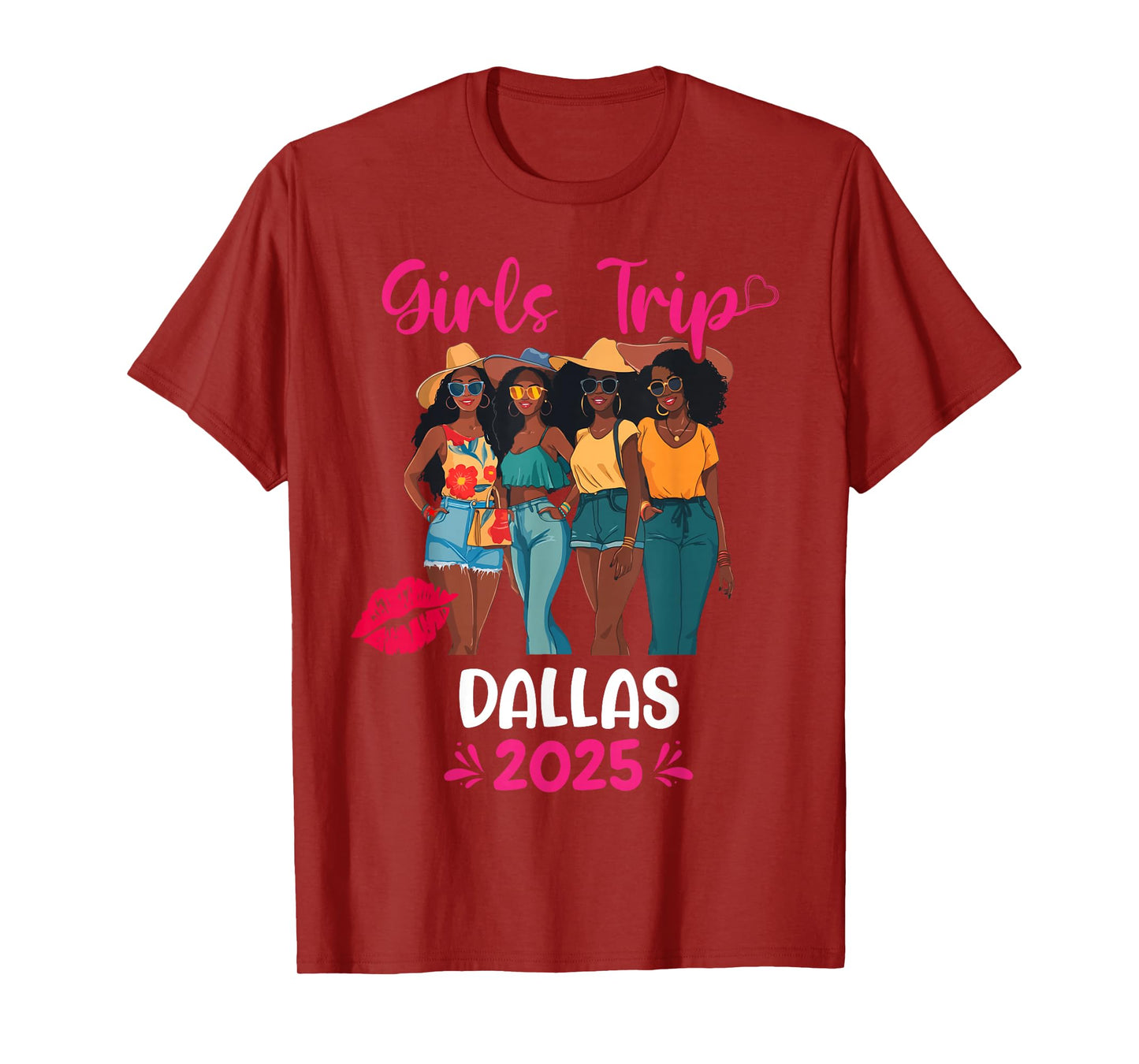 Black Girls Trip Dallas 2025 Vacation Matching T-Shirt