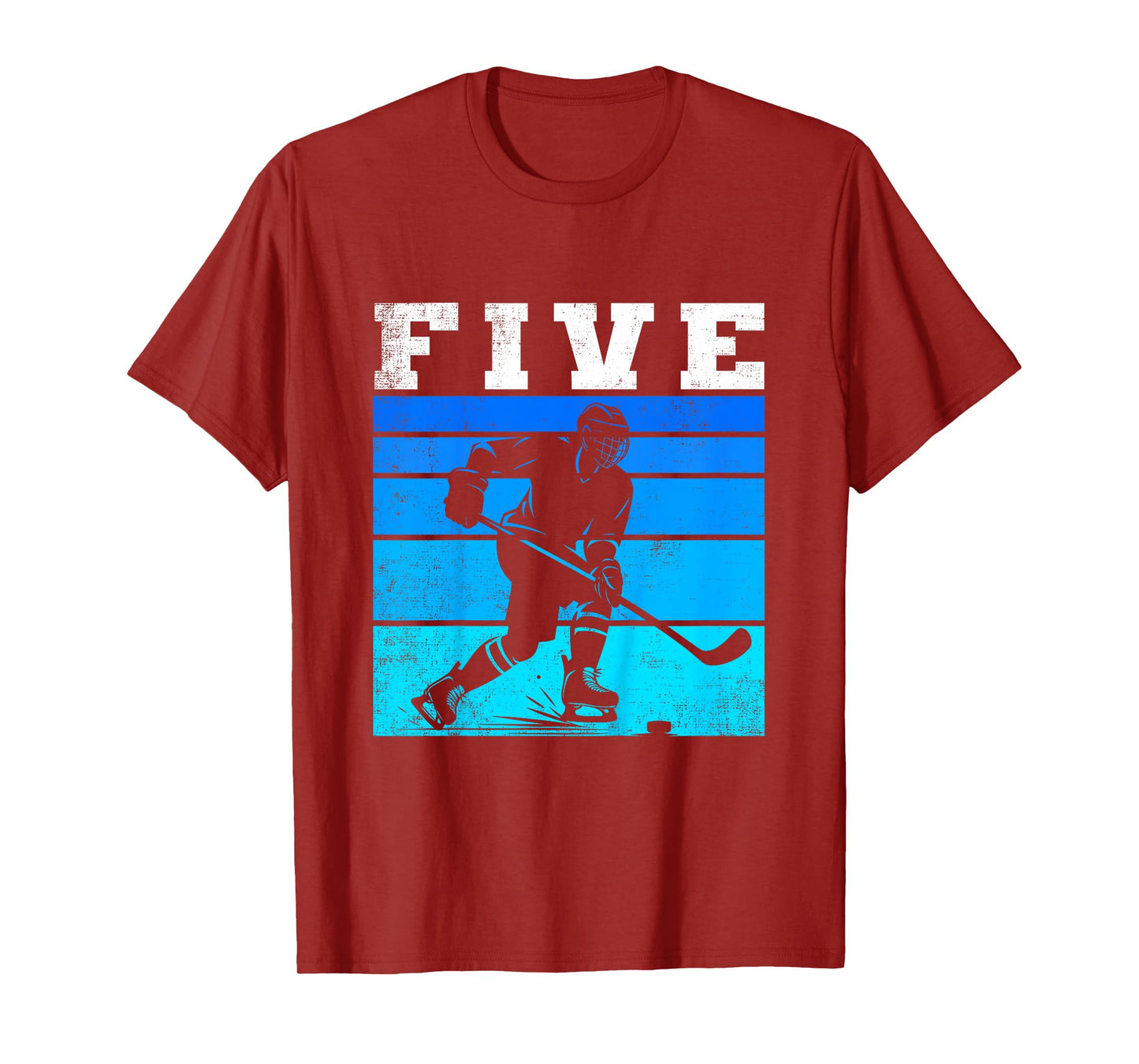 Kids 5th Birthday Ice Hockey Boy & Gil Five Hockey Birthday Party T-Shirt