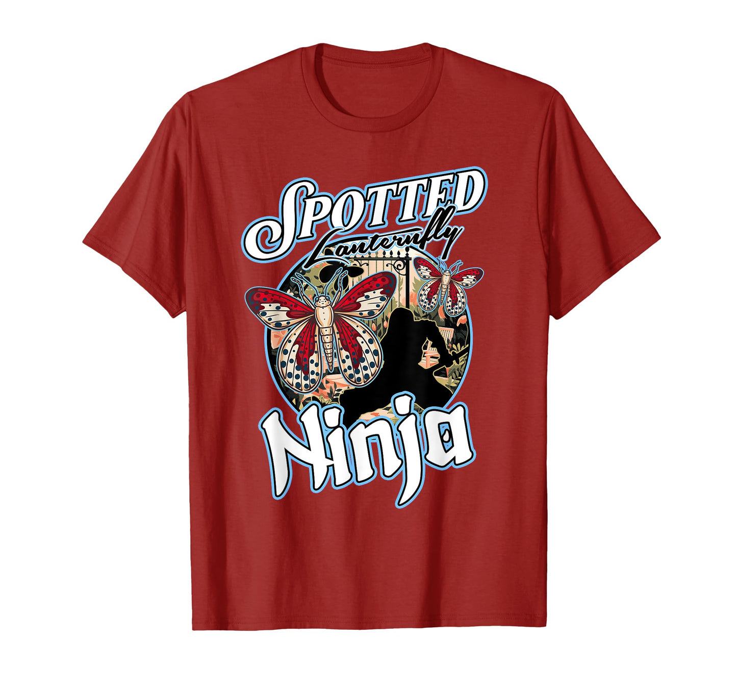 Spotted Lanternfly Trap Ninja Warrior Assassin Lantern Fly T-Shirt
