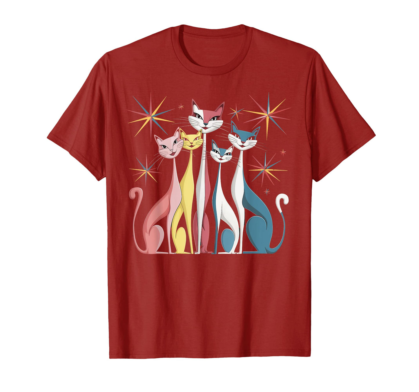 Cat Vintage Retro Mid-Century Modern Look Cats 50s 60s Style T-Shirt