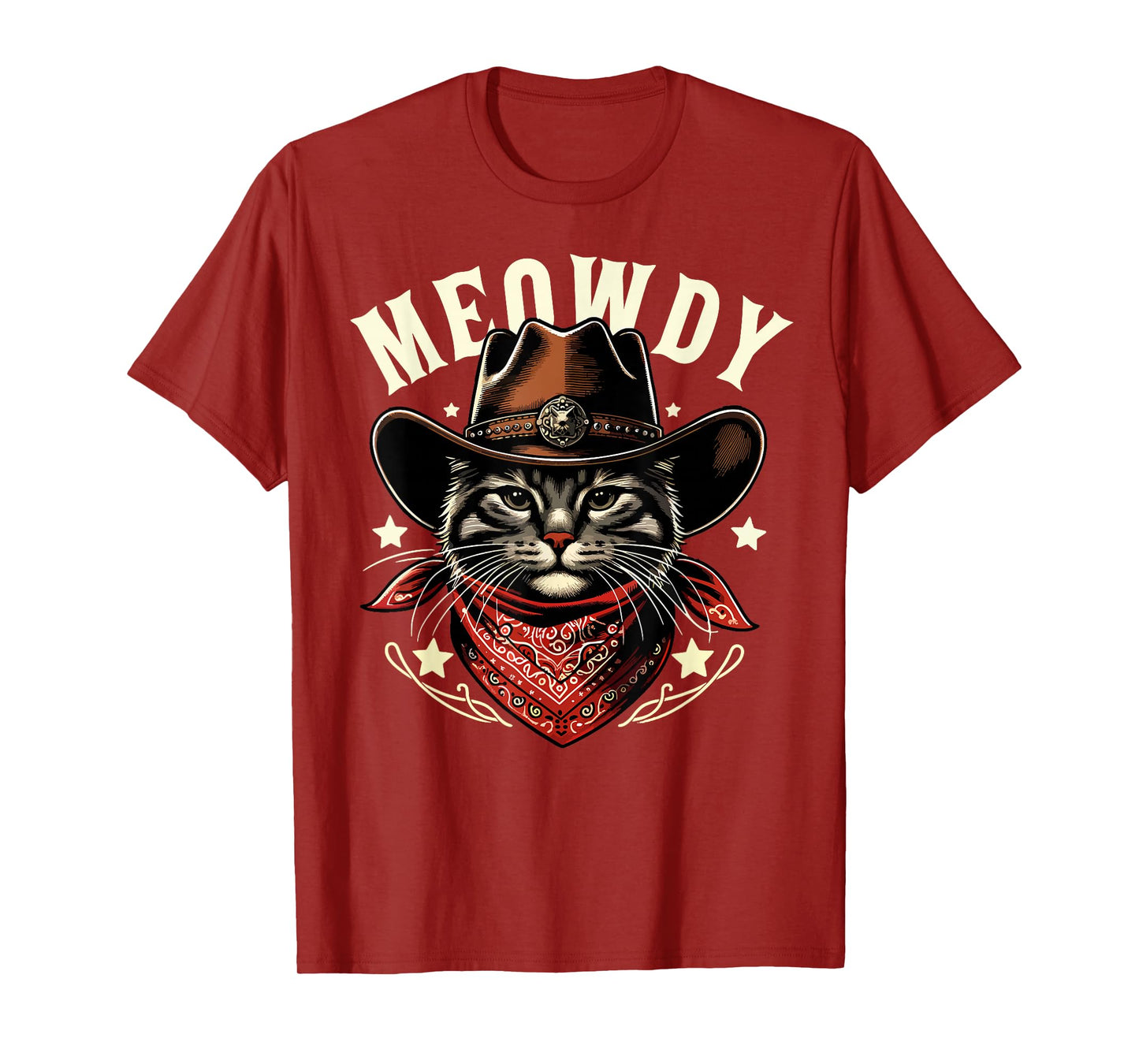 Cat Cowboy Funny Mashup Meowdy Western Country Music Cat T-Shirt