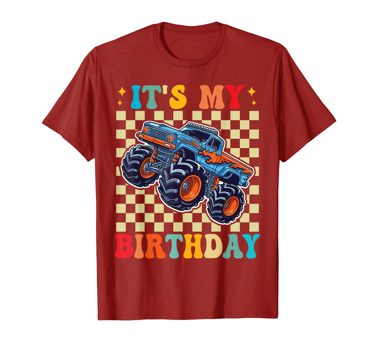It's My Birthday Monster Truck Car Gifts Birthday Boys T-Shirt
