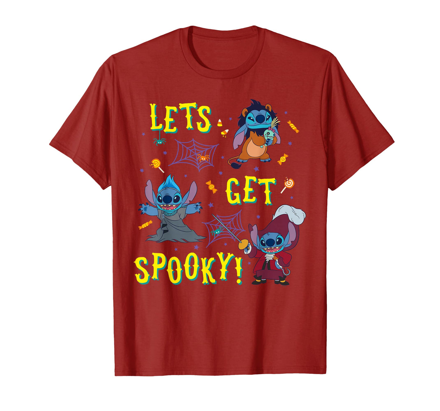 Disney Stitch Halloween Let's Get Spooky! Villain Costumes T-Shirt